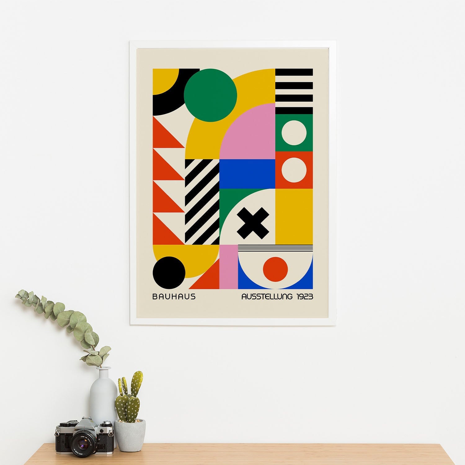 Wes Co Gallery Poster Colorful Bauhaus Geometry 16 x 20" Home Goods - Artist Edge to edge Art Print