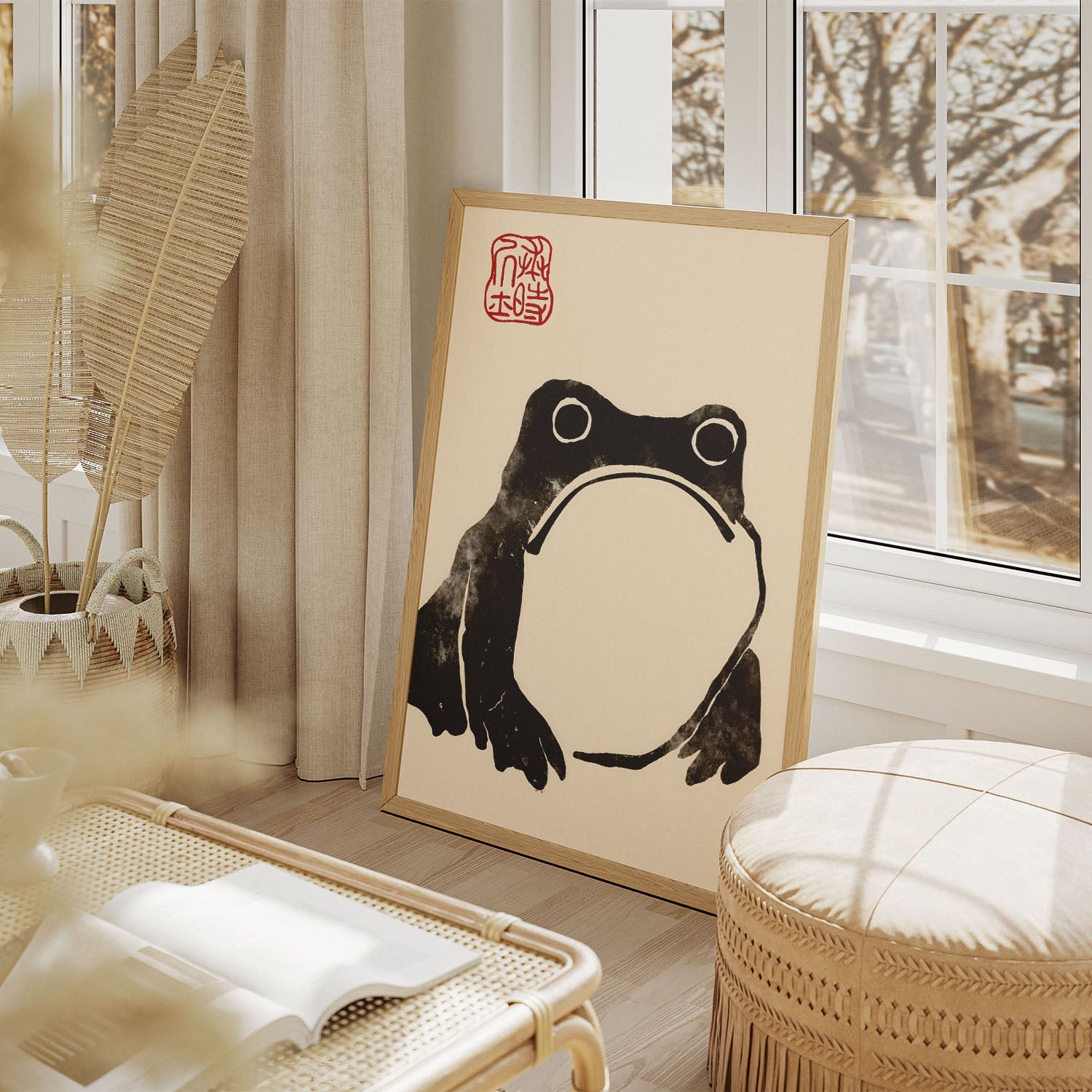 Wes Co Gallery Poster Matsumoto Hoji's Frog 11 x 17" Home Goods - Artist Edge to edge Art Print