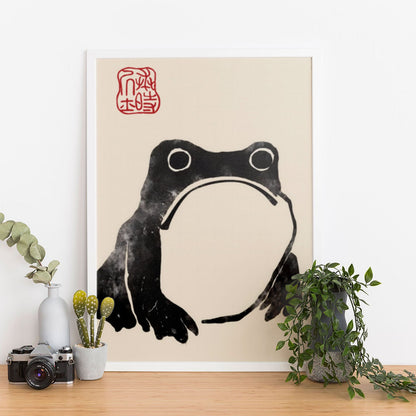 Wes Co Gallery Poster Matsumoto Hoji's Frog 12 x 16" Home Goods - Artist Edge to edge Art Print