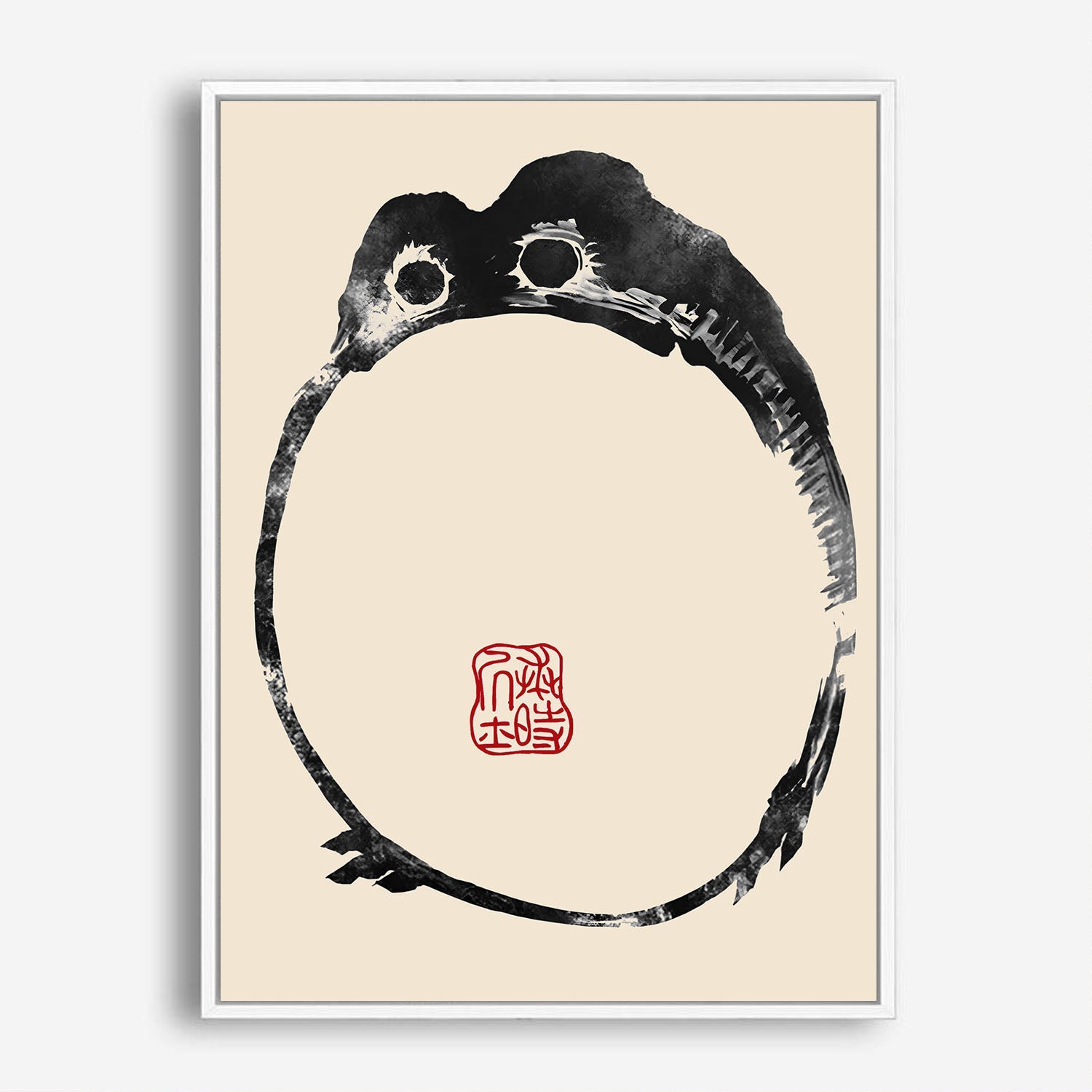 Wes Co Gallery Poster Matsumoto Hoji's Frog Round 5 x 7" Home Goods - Artist Edge to edge Art Print