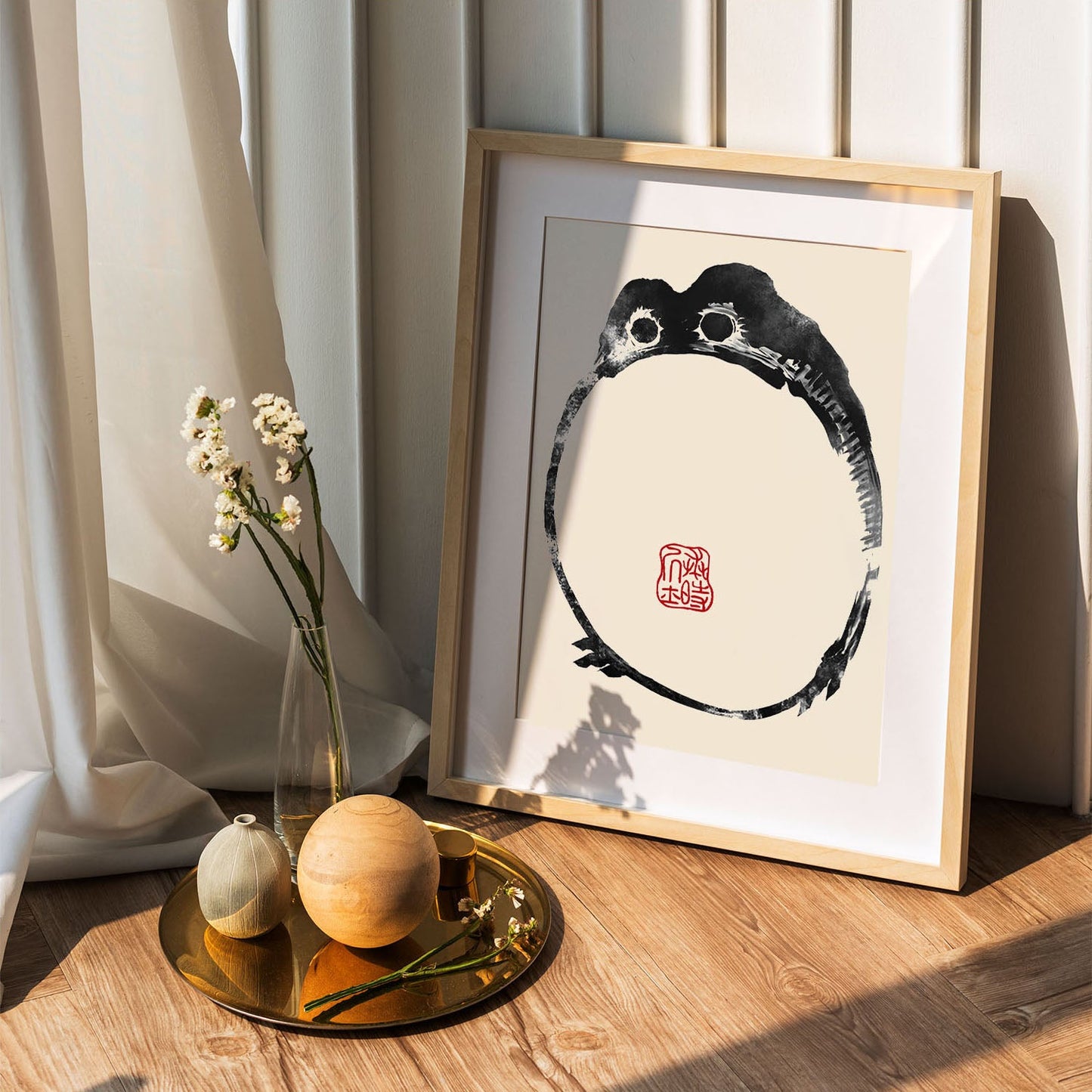 Wes Co Gallery Poster Matsumoto Hoji's Frog Round 5 x 7" Home Goods - Artist Edge to edge Art Print