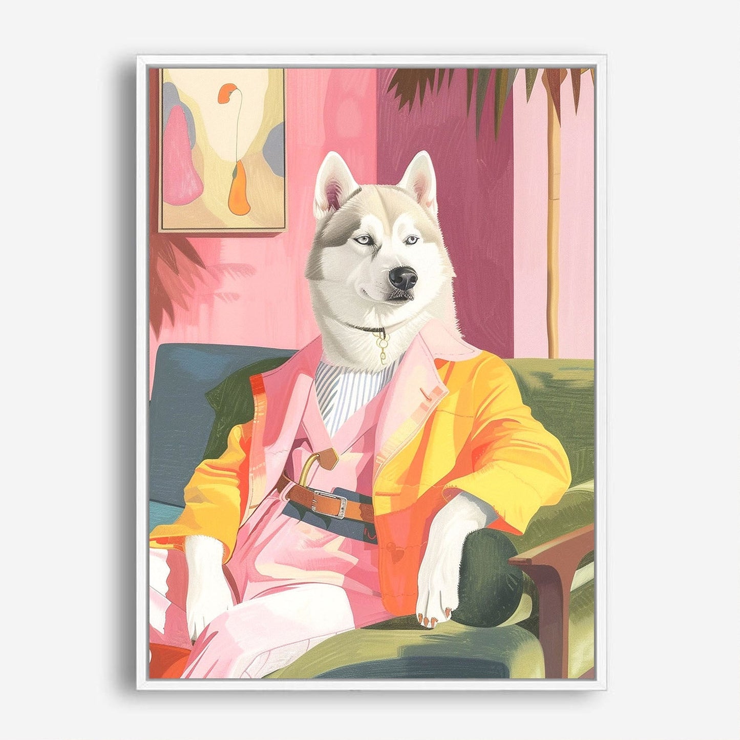 Wes Co Gallery Poster High Fashion Siberian Husky 8 x 10" Home Goods - Animal Border or edge to edge Art Print