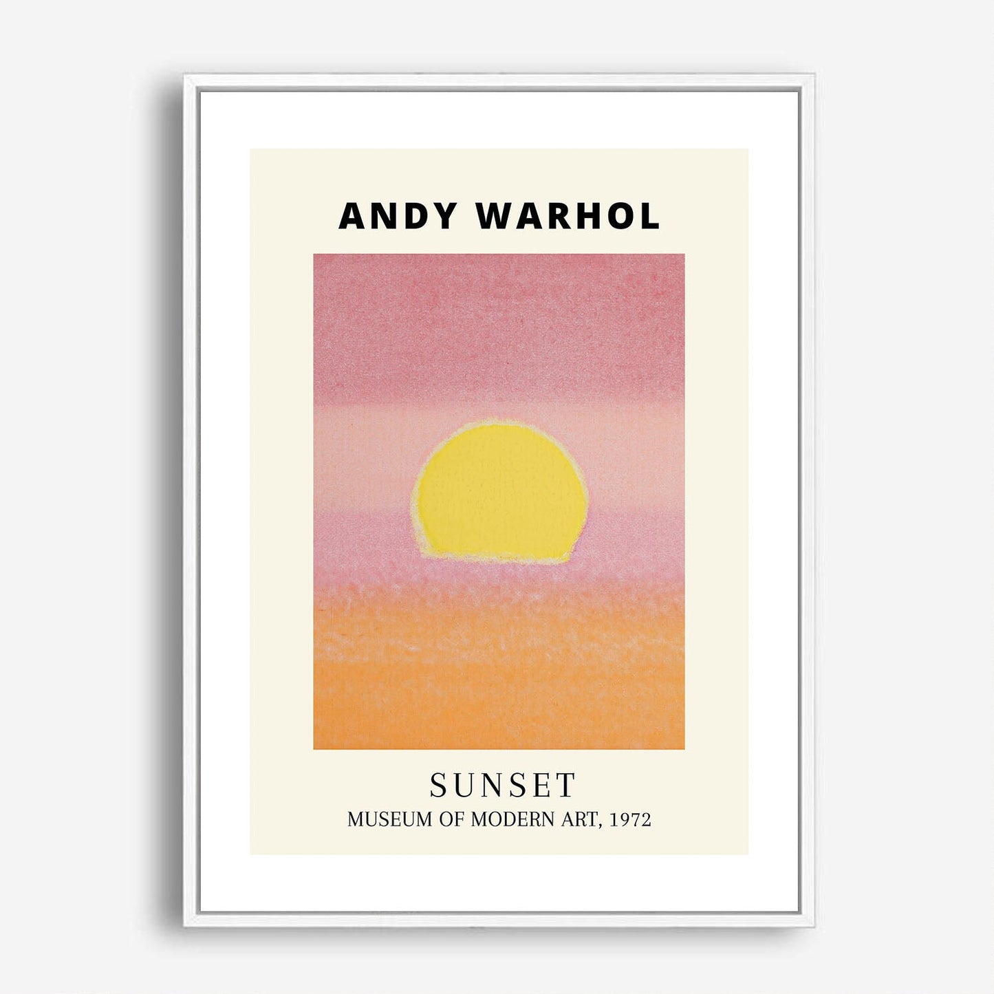 Wes Co Gallery Poster Sunset by Andy Warhold 5 x 7" Home Goods - Artist Border or edge to edge Art Print