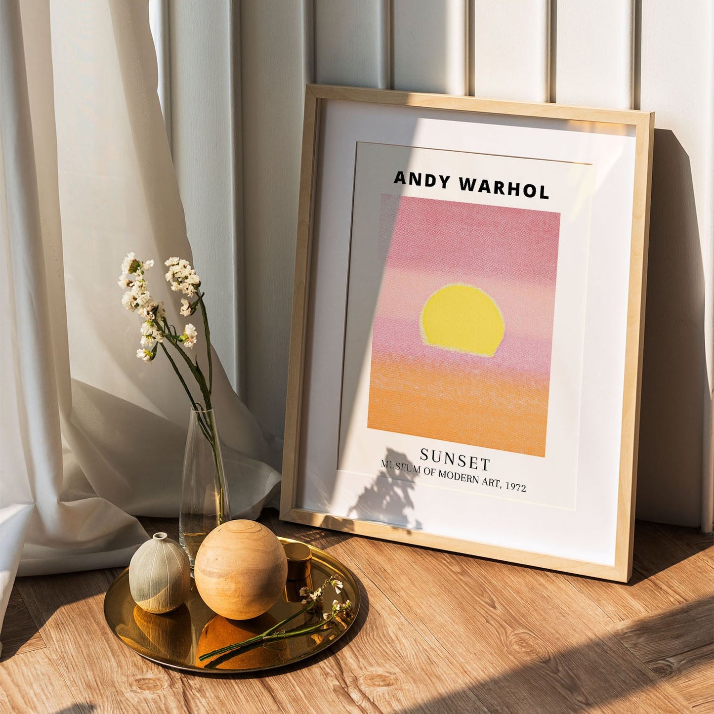 Wes Co Gallery Poster Sunset by Andy Warhold 5 x 7" Home Goods - Artist Border or edge to edge Art Print