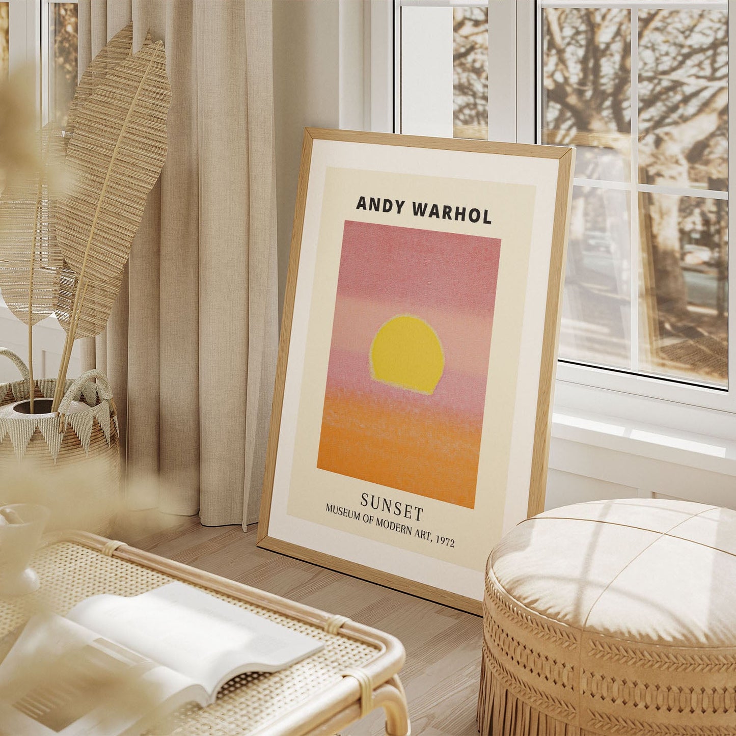 Wes Co Gallery Poster Sunset by Andy Warhold 8 x 10" Home Goods - Artist Border or edge to edge Art Print