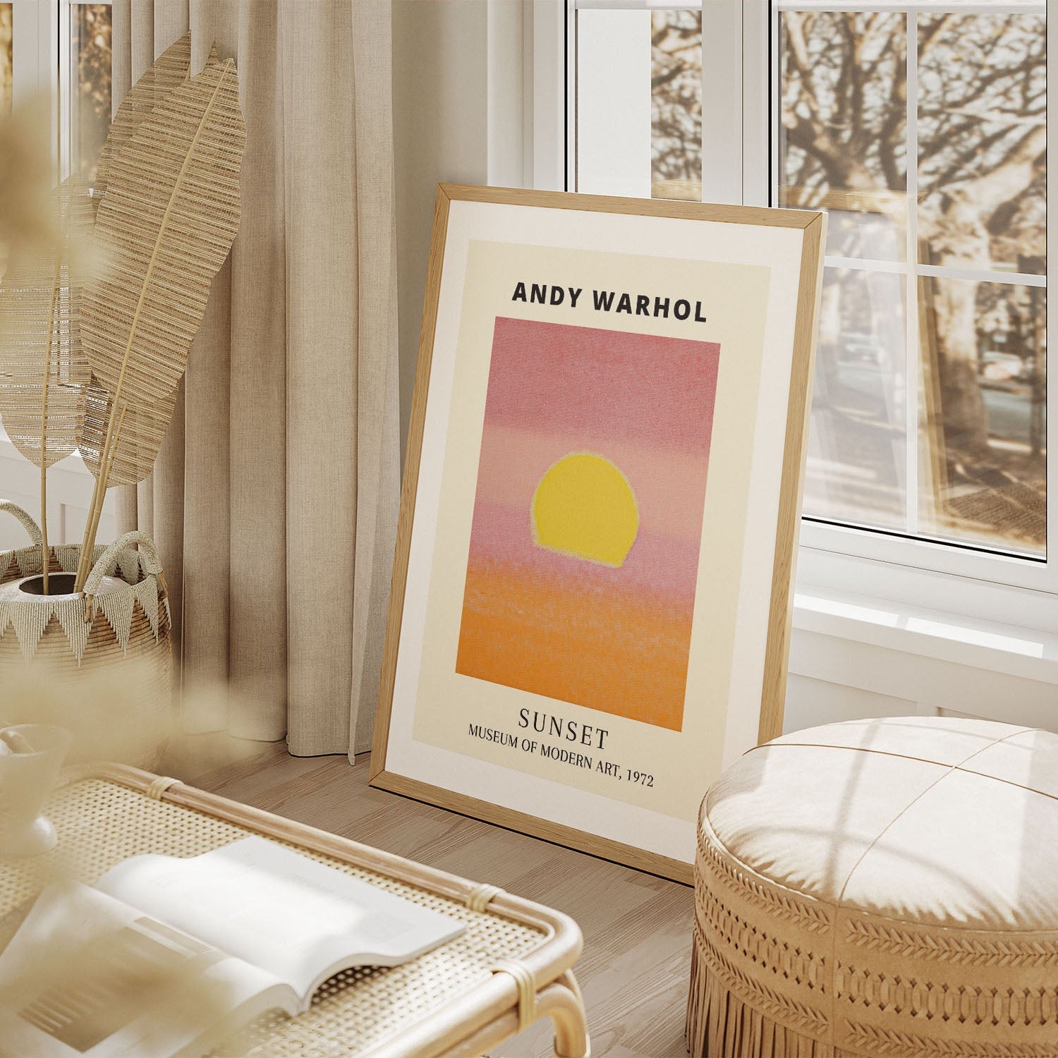 Wes Co Gallery Poster Sunset by Andy Warhold 8 x 10" Home Goods - Artist Border or edge to edge Art Print