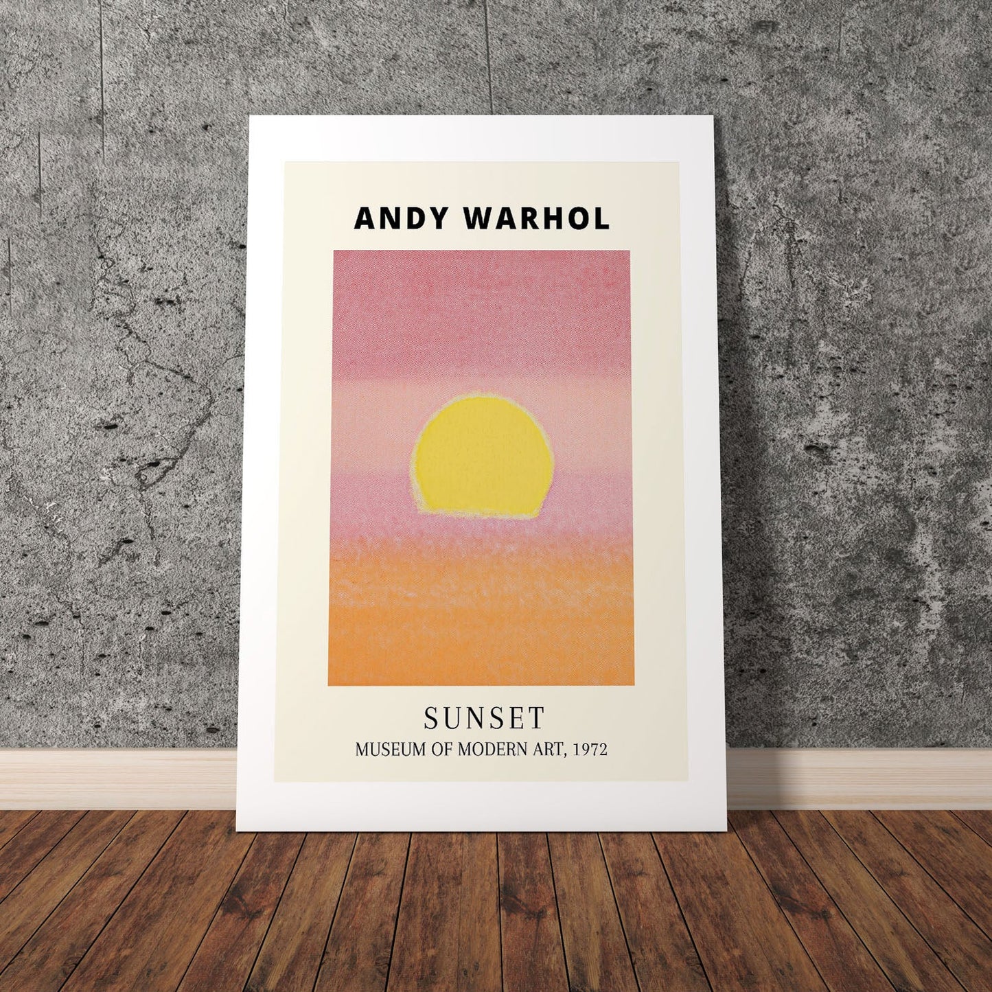 Wes Co Gallery Poster Sunset by Andy Warhold 8 x 10" Home Goods - Artist Border or edge to edge Art Print