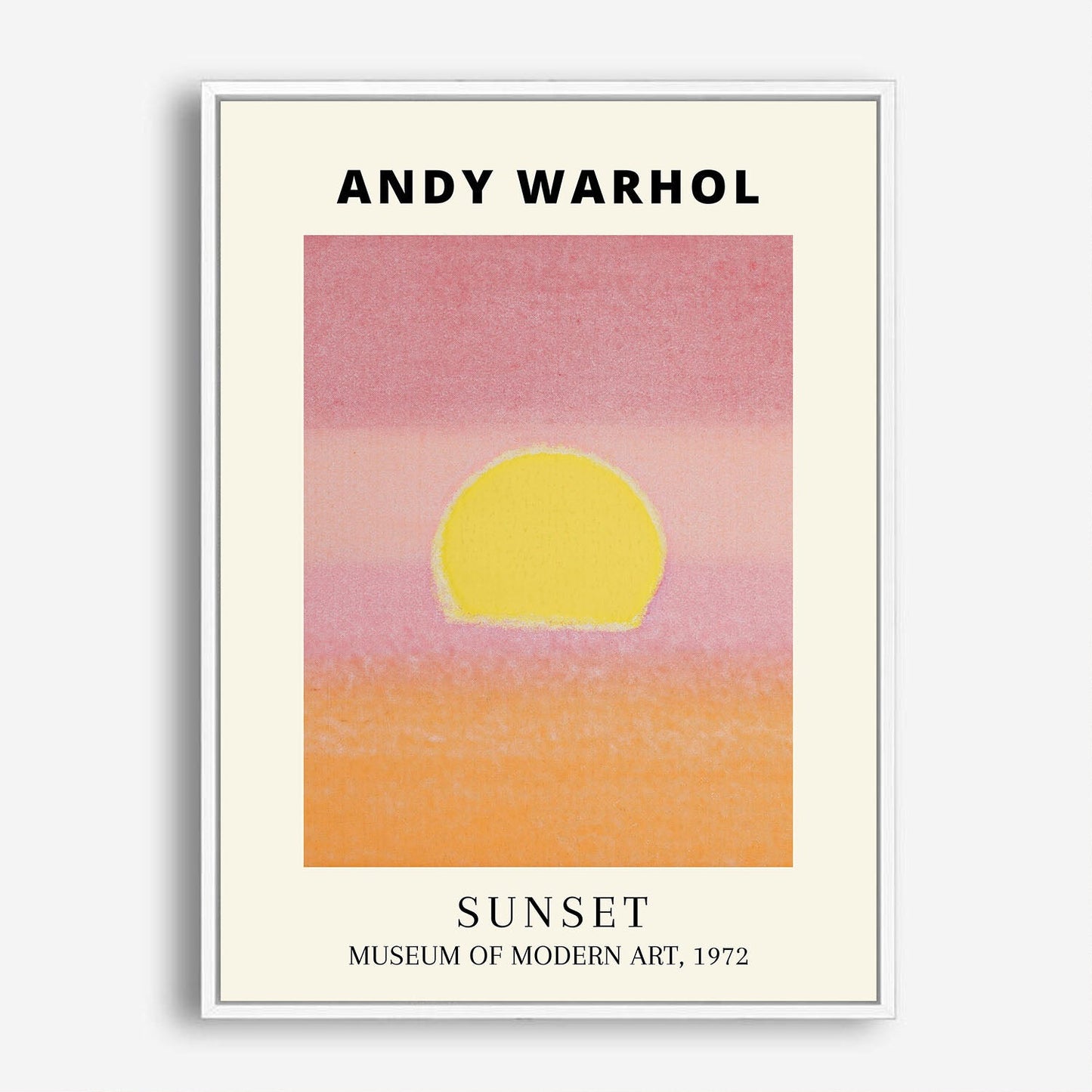 Wes Co Gallery Poster Sunset by Andy Warhold 8 x 10" Home Goods - Artist Border or edge to edge Art Print