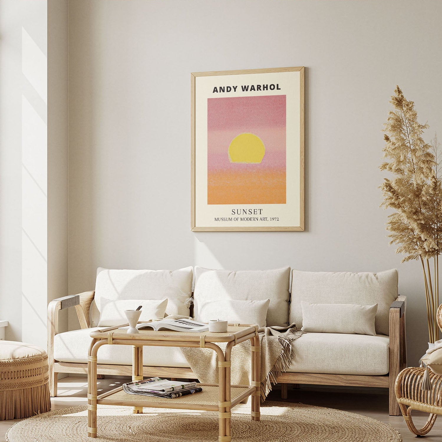 Wes Co Gallery Poster Sunset by Andy Warhold 8 x 10" Home Goods - Artist Border or edge to edge Art Print