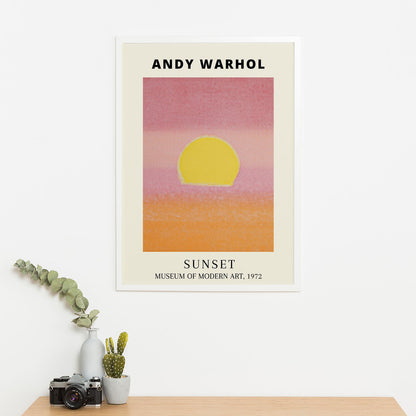 Wes Co Gallery Poster Sunset by Andy Warhold 11 x 17" Home Goods - Artist Border or edge to edge Art Print