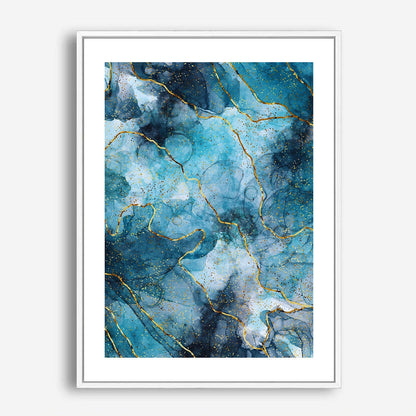 Wes Co Gallery Poster Oceanic Marble 5 x 7" Home Goods - Coastal Border or edge to edge Art Print