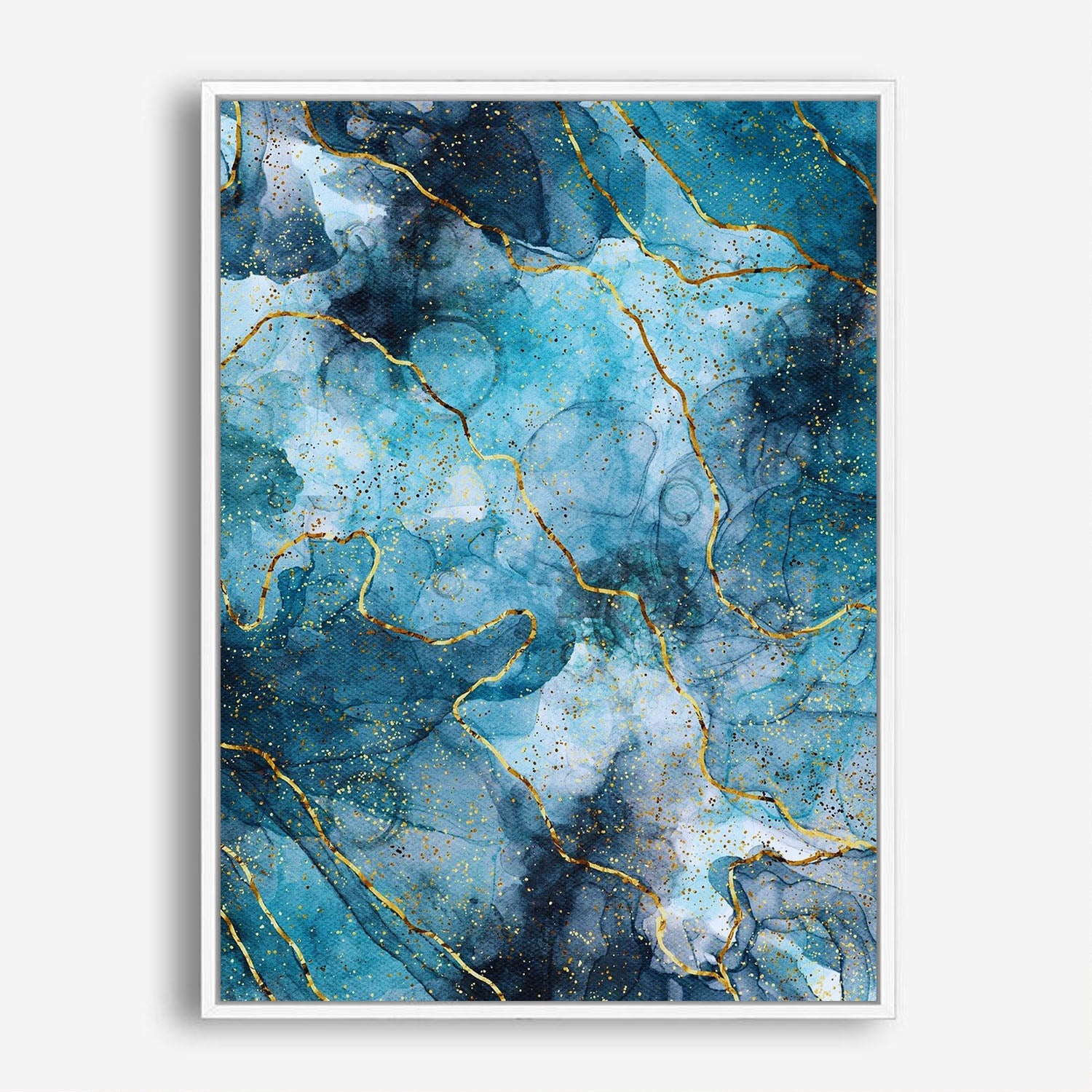 Wes Co Gallery Poster Oceanic Marble 8 x 10" Home Goods - Coastal Border or edge to edge Art Print