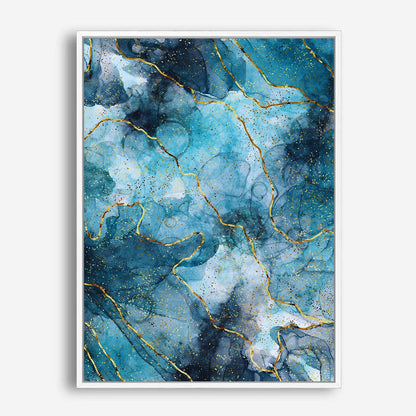 Wes Co Gallery Poster Oceanic Marble 8 x 10" Home Goods - Coastal Border or edge to edge Art Print