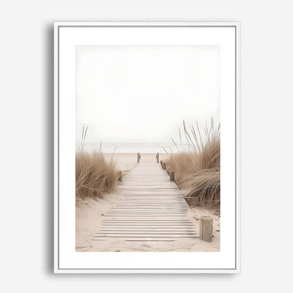 Wes Co Gallery Poster Minimalist Boardwalk 8 x 10" Home Goods - Coastal Border or edge to edge Art Print