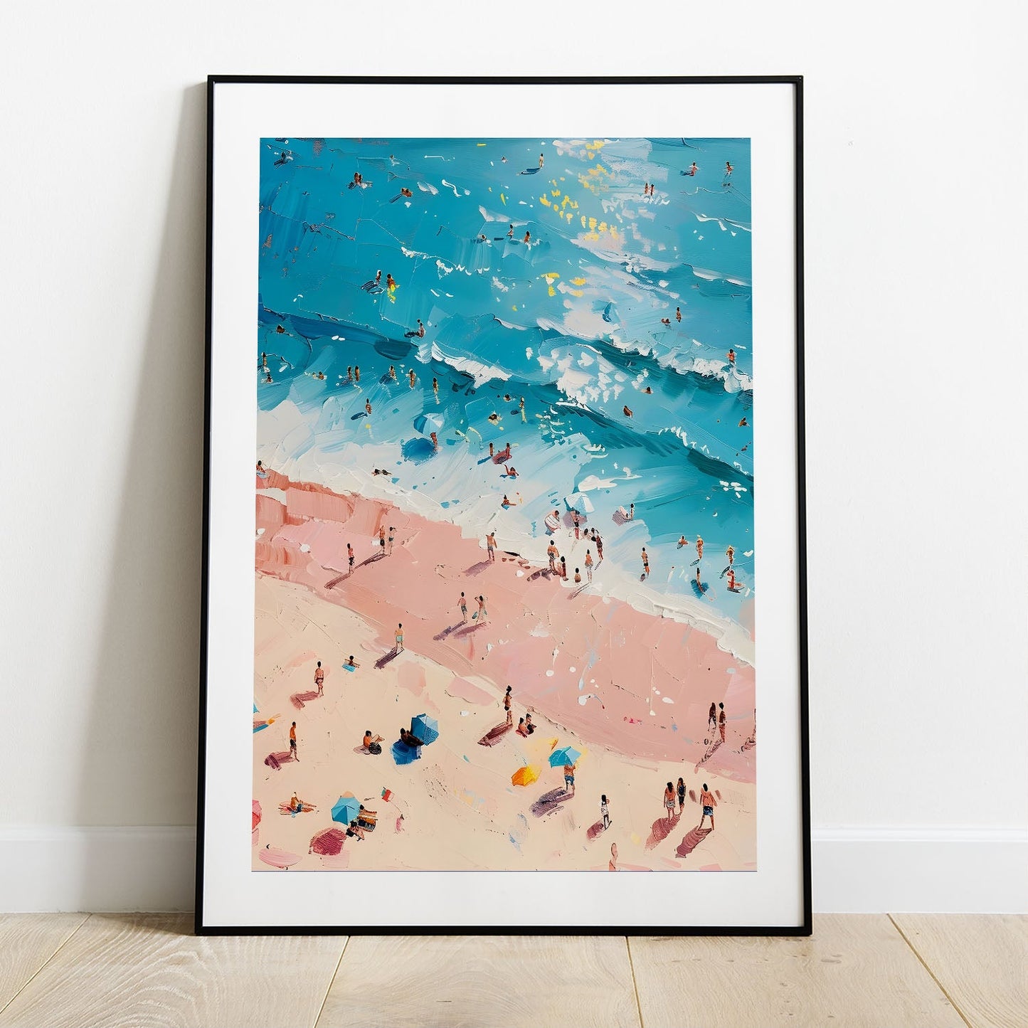 Wes Co Gallery Poster Vibrant Abstract Beach Day 5 x 7" Home Goods - Coastal Border or edge to edge Art Print