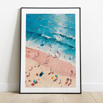 Wes Co Gallery Poster Vibrant Abstract Beach Day 5 x 7" Home Goods - Coastal Border or edge to edge Art Print