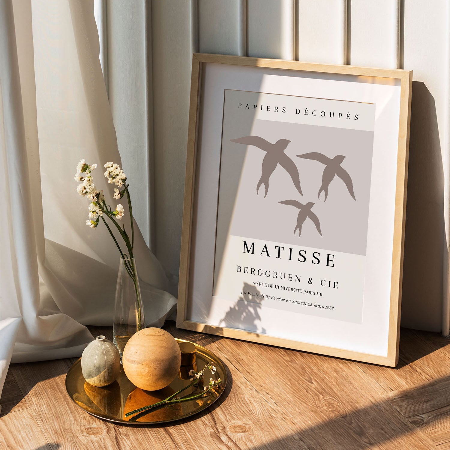 Wes Co Gallery Poster Matisse Birds in Flight 5 x 7" Home Goods - Neutral Edge to edge Art Print