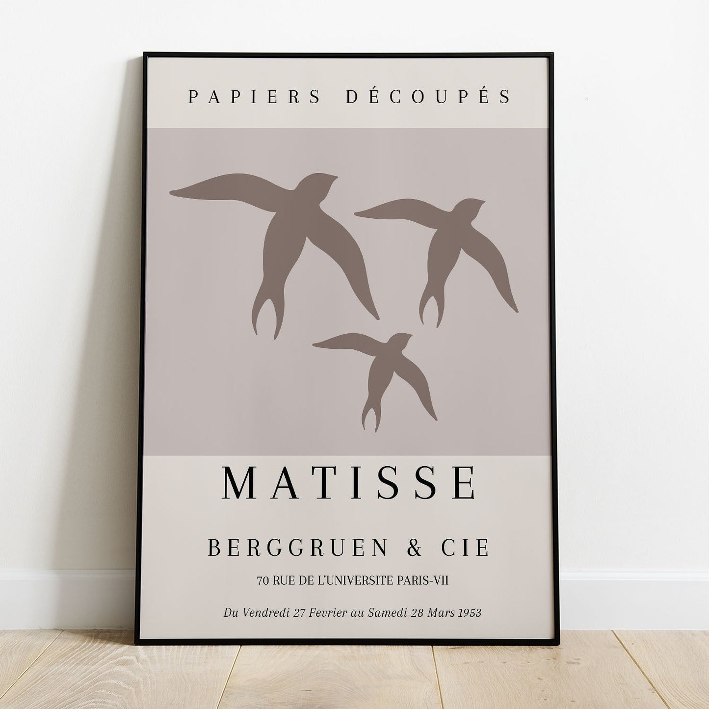 Wes Co Gallery Poster Matisse Birds in Flight 8 x 10" Home Goods - Neutral Edge to edge Art Print