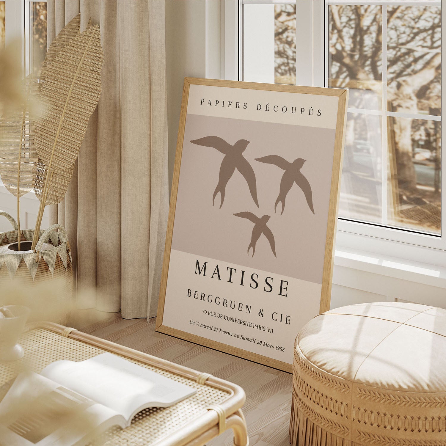 Wes Co Gallery Poster Matisse Birds in Flight 11 x 17" Home Goods - Neutral Edge to edge Art Print