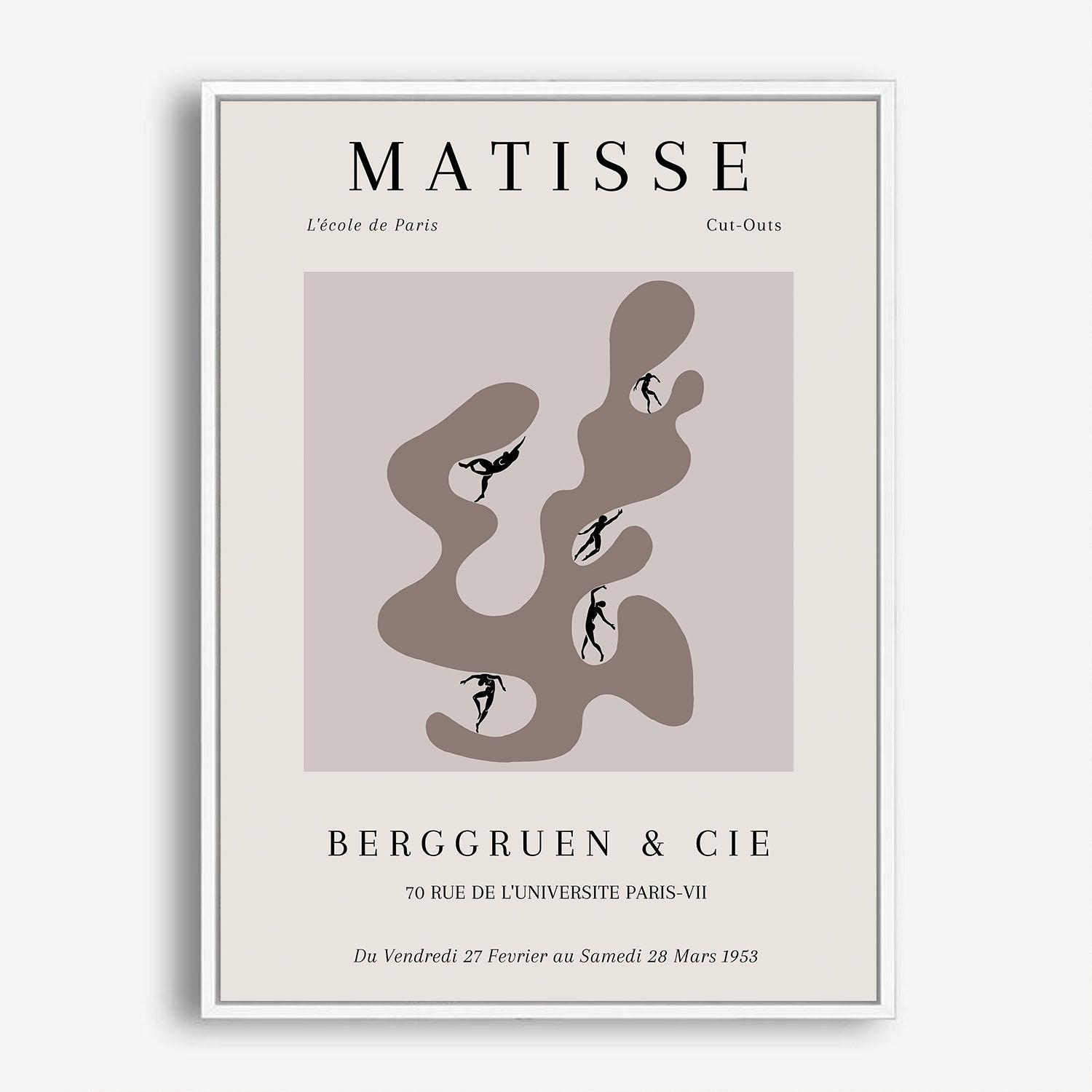 Wes Co Gallery Poster Matisse Dance of Shapes 5 x 7" Home Goods - Neutral Edge to edge Art Print