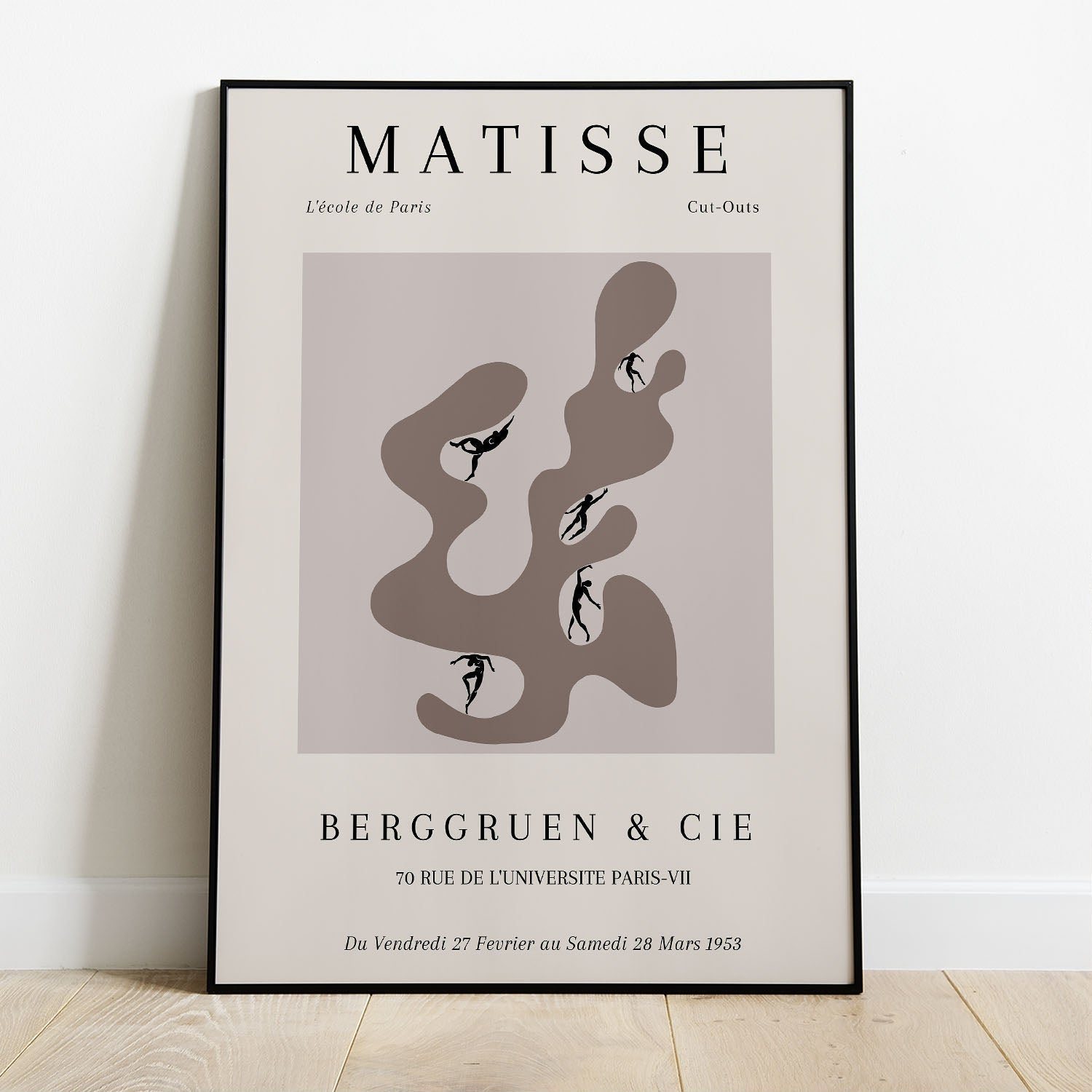 Wes Co Gallery Poster Matisse Dance of Shapes 8 x 10" Home Goods - Neutral Edge to edge Art Print