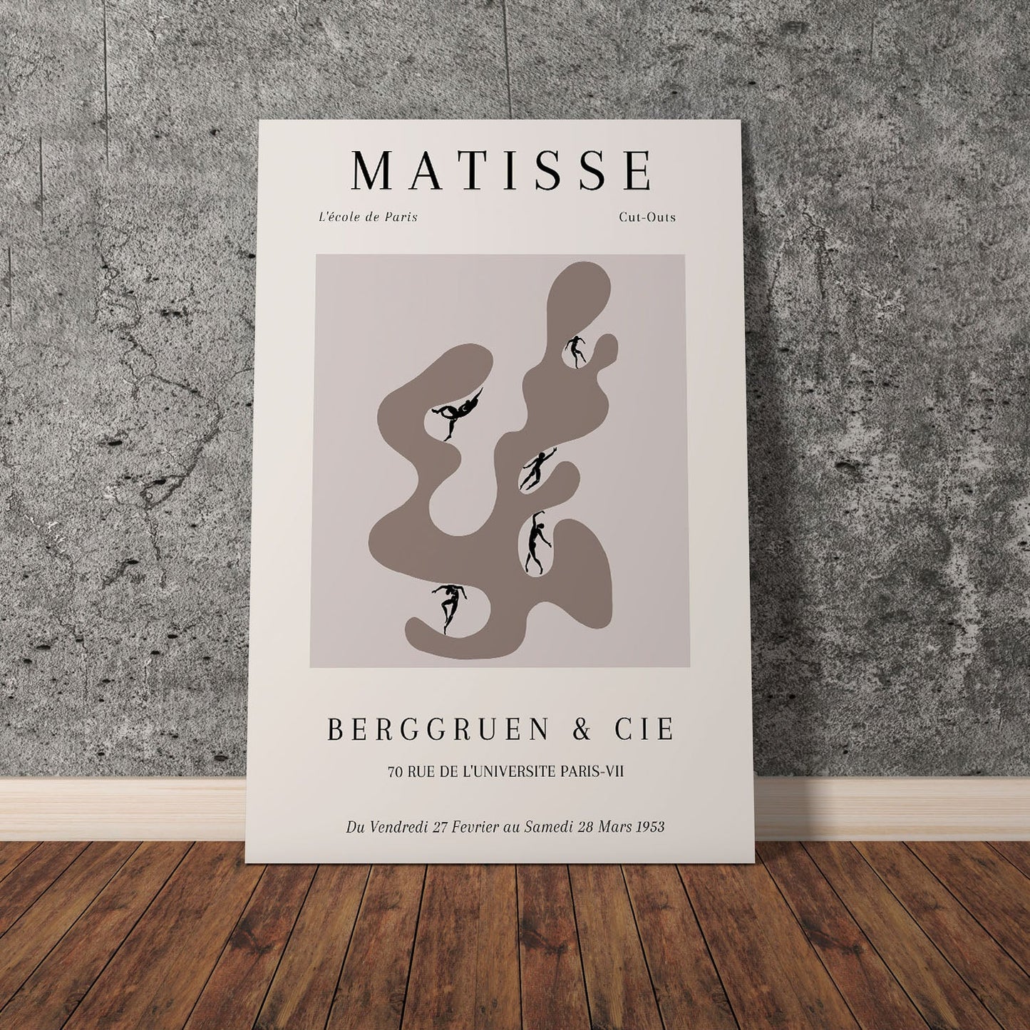 Wes Co Gallery Poster Matisse Dance of Shapes 11 x 17" Home Goods - Neutral Edge to edge Art Print