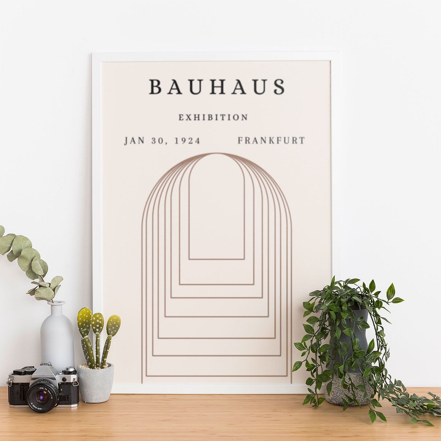 Wes Co Gallery Poster Bauhaus Arches of Balance 12 x 16" Home Goods - Neutral Edge to edge Art Print