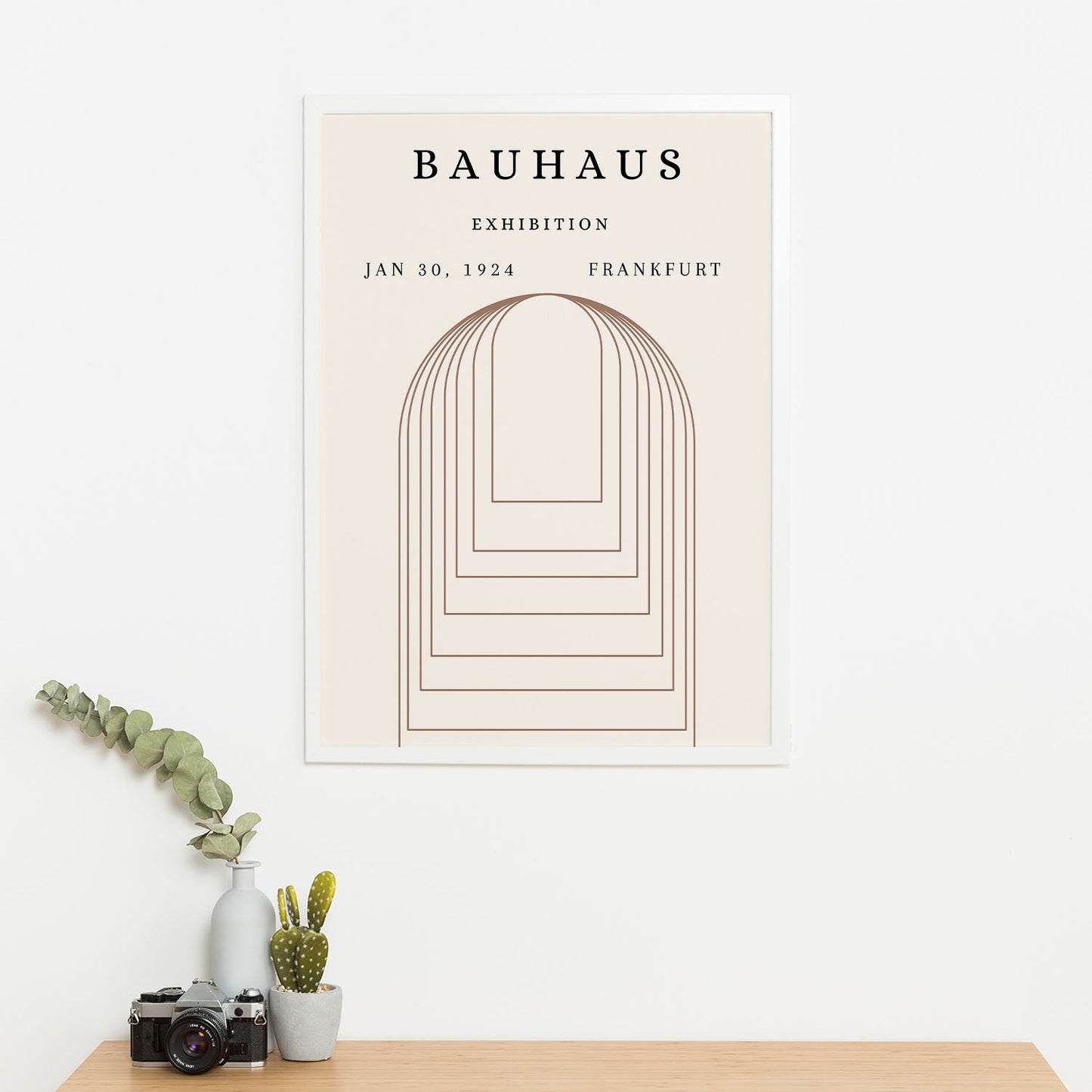 Wes Co Gallery Poster Bauhaus Arches of Balance 16 x 20" Home Goods - Neutral Edge to edge Art Print