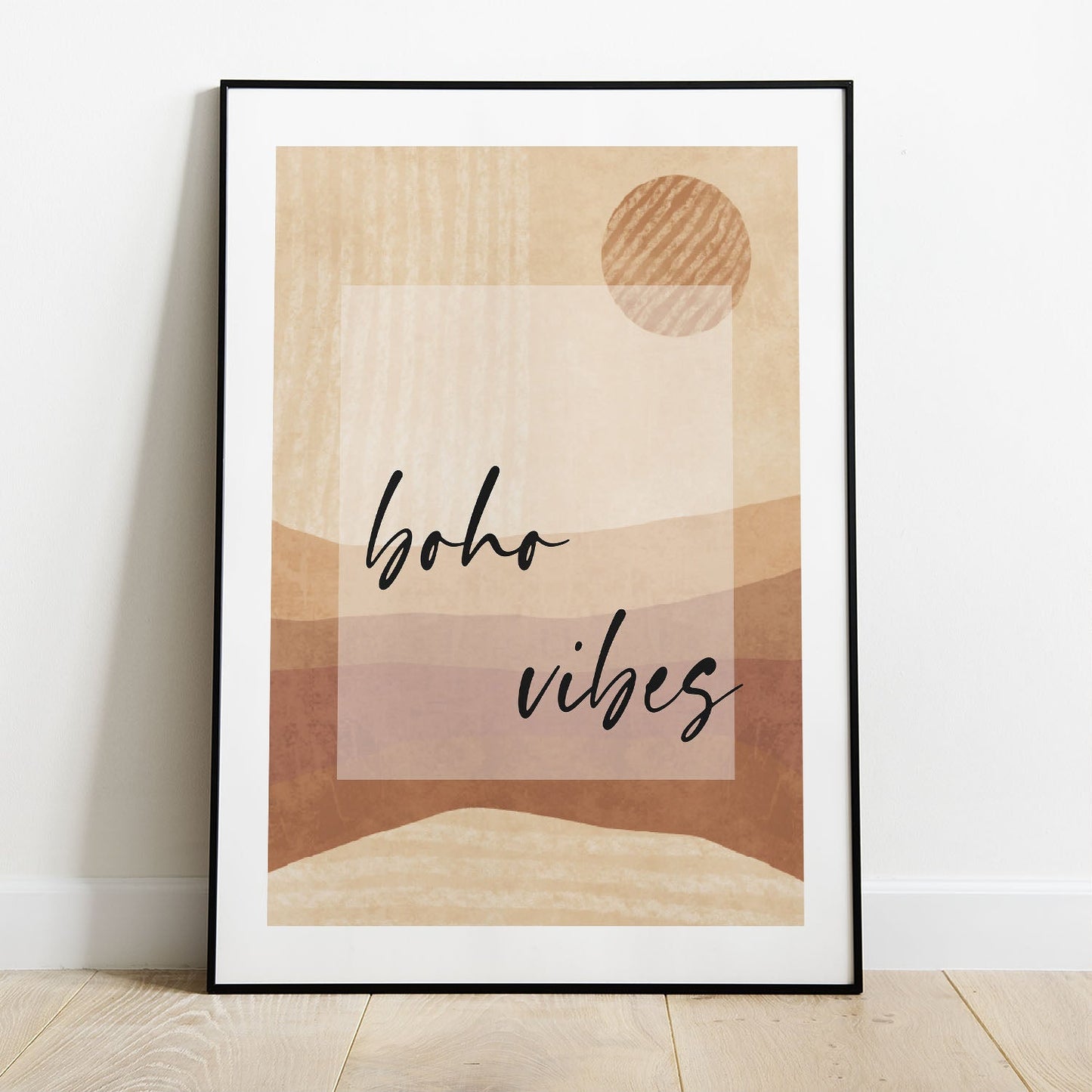 Wes Co Gallery Poster Boho Vibes Sunscape 5 x 7" Home Goods - Nordic Border or edge to edge Art Print