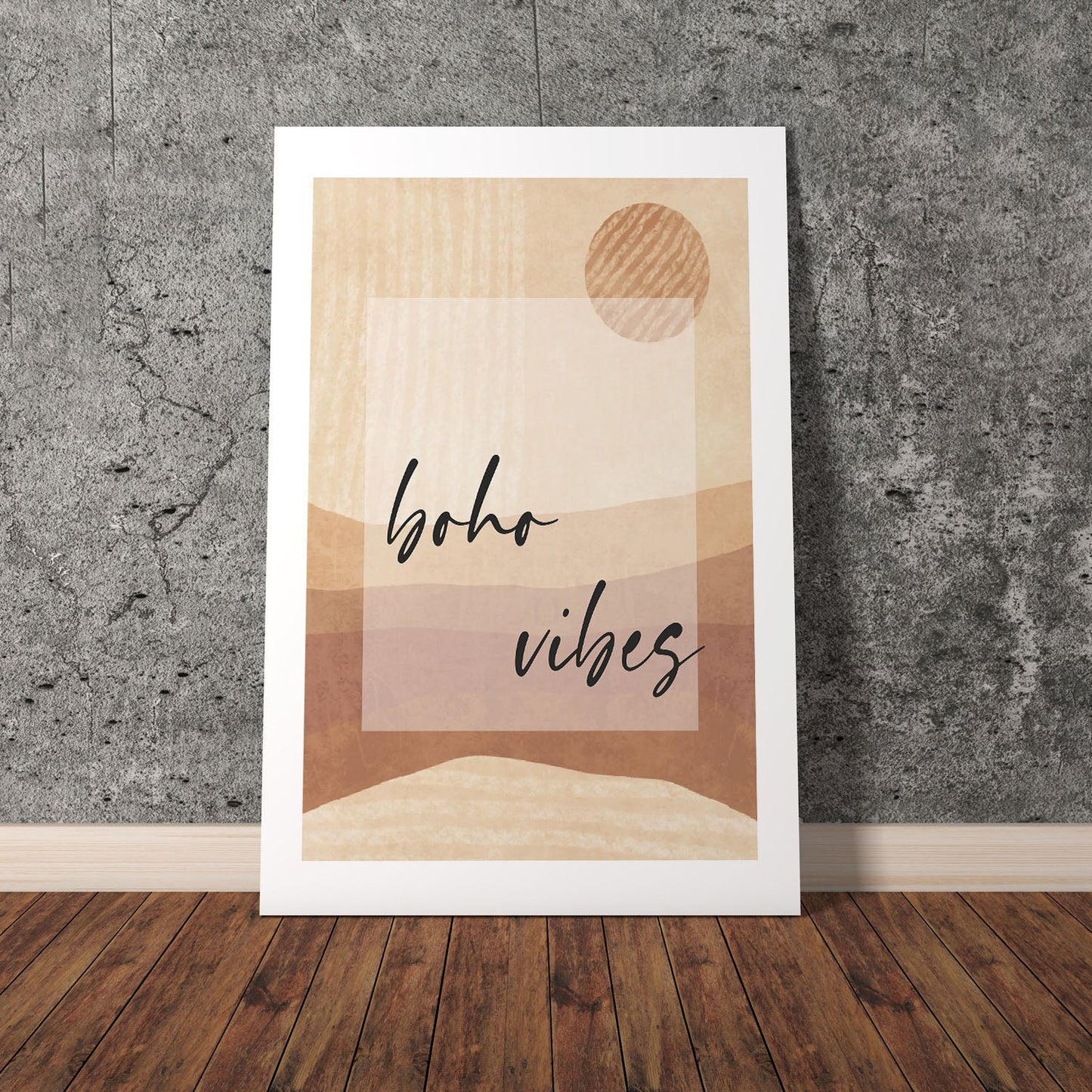 Wes Co Gallery Poster Boho Vibes Sunscape 8 x 10" Home Goods - Nordic Border or edge to edge Art Print