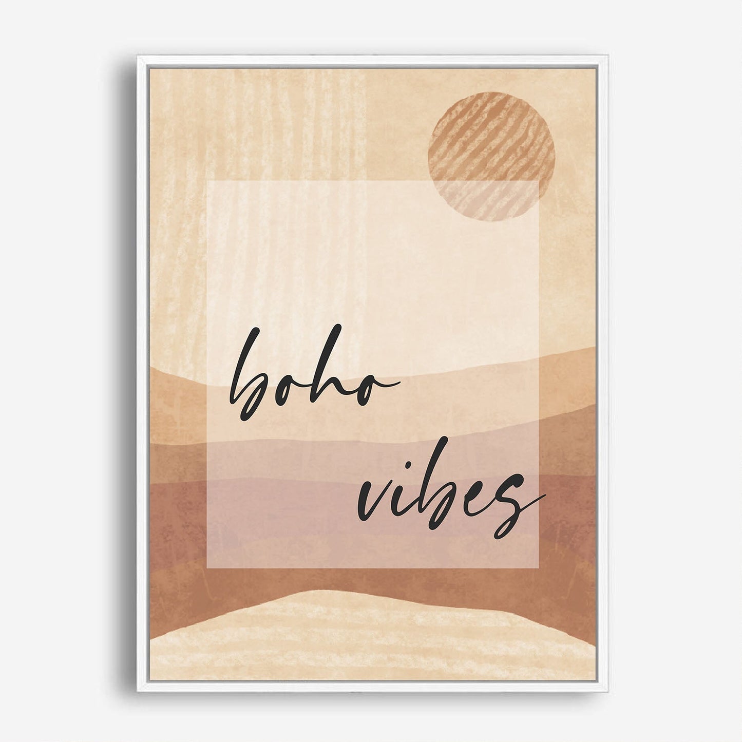 Wes Co Gallery Poster Boho Vibes Sunscape 8 x 10" Home Goods - Nordic Border or edge to edge Art Print