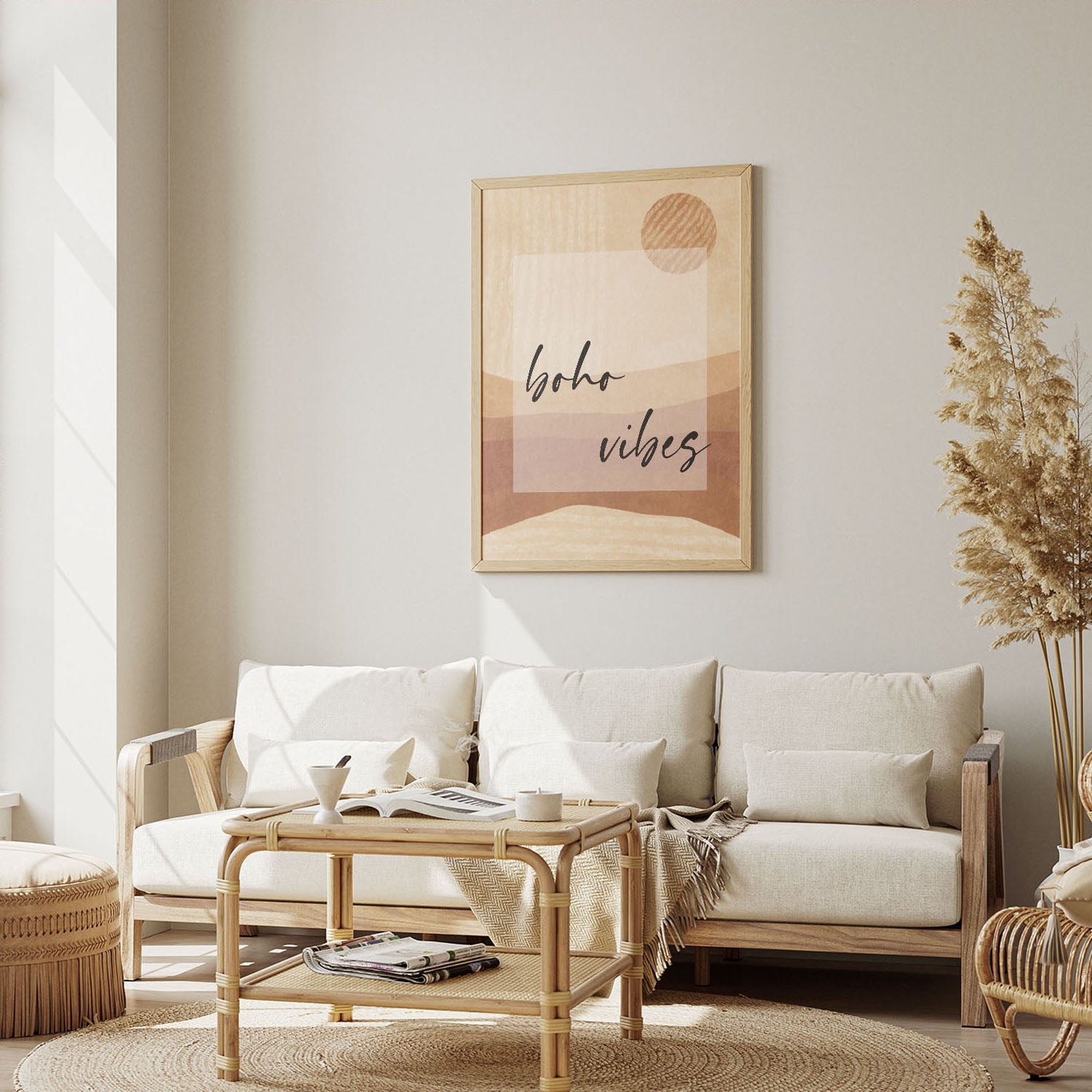 Wes Co Gallery Poster Boho Vibes Sunscape 8 x 10" Home Goods - Nordic Border or edge to edge Art Print