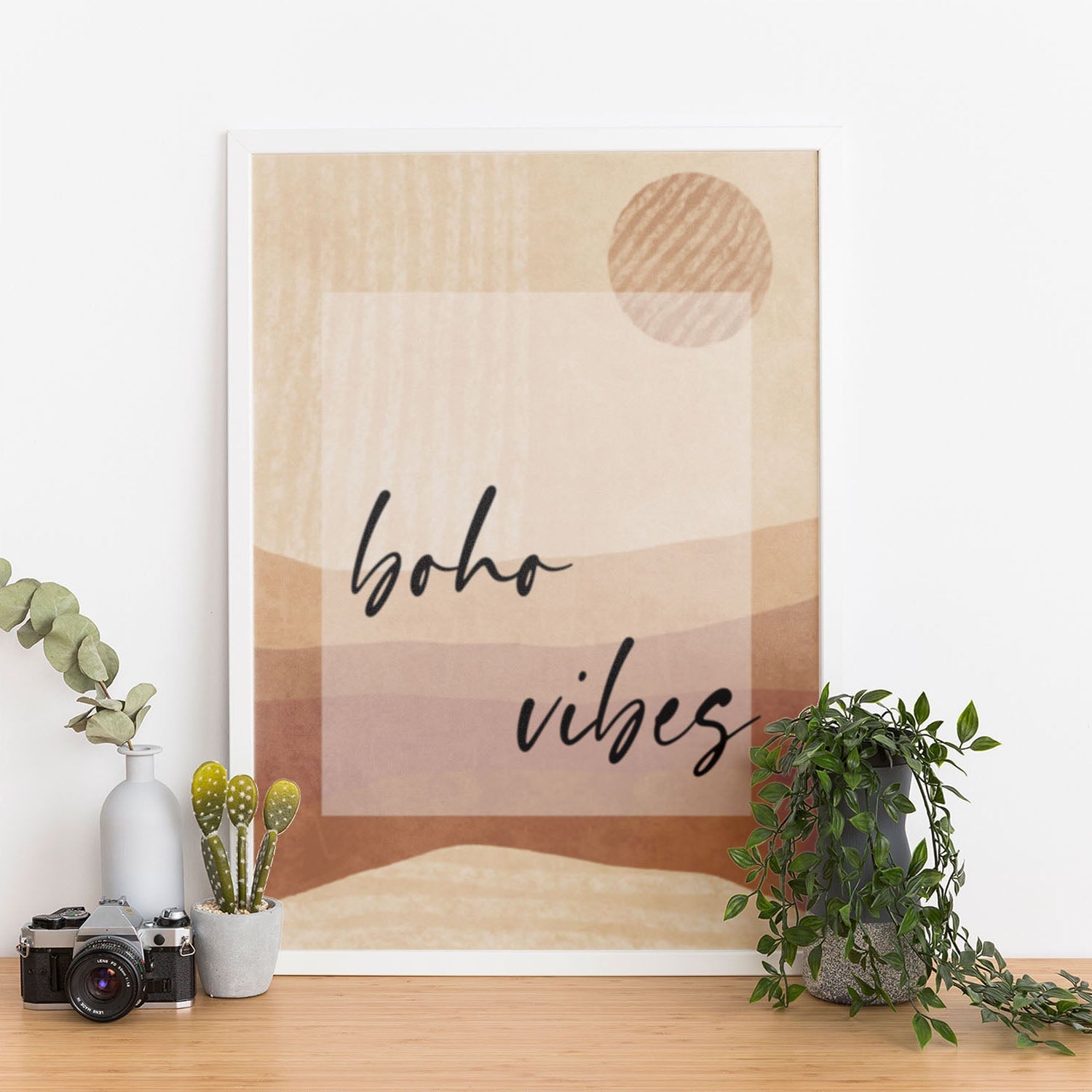 Wes Co Gallery Poster Boho Vibes Sunscape 11 x 17" Home Goods - Nordic Border or edge to edge Art Print