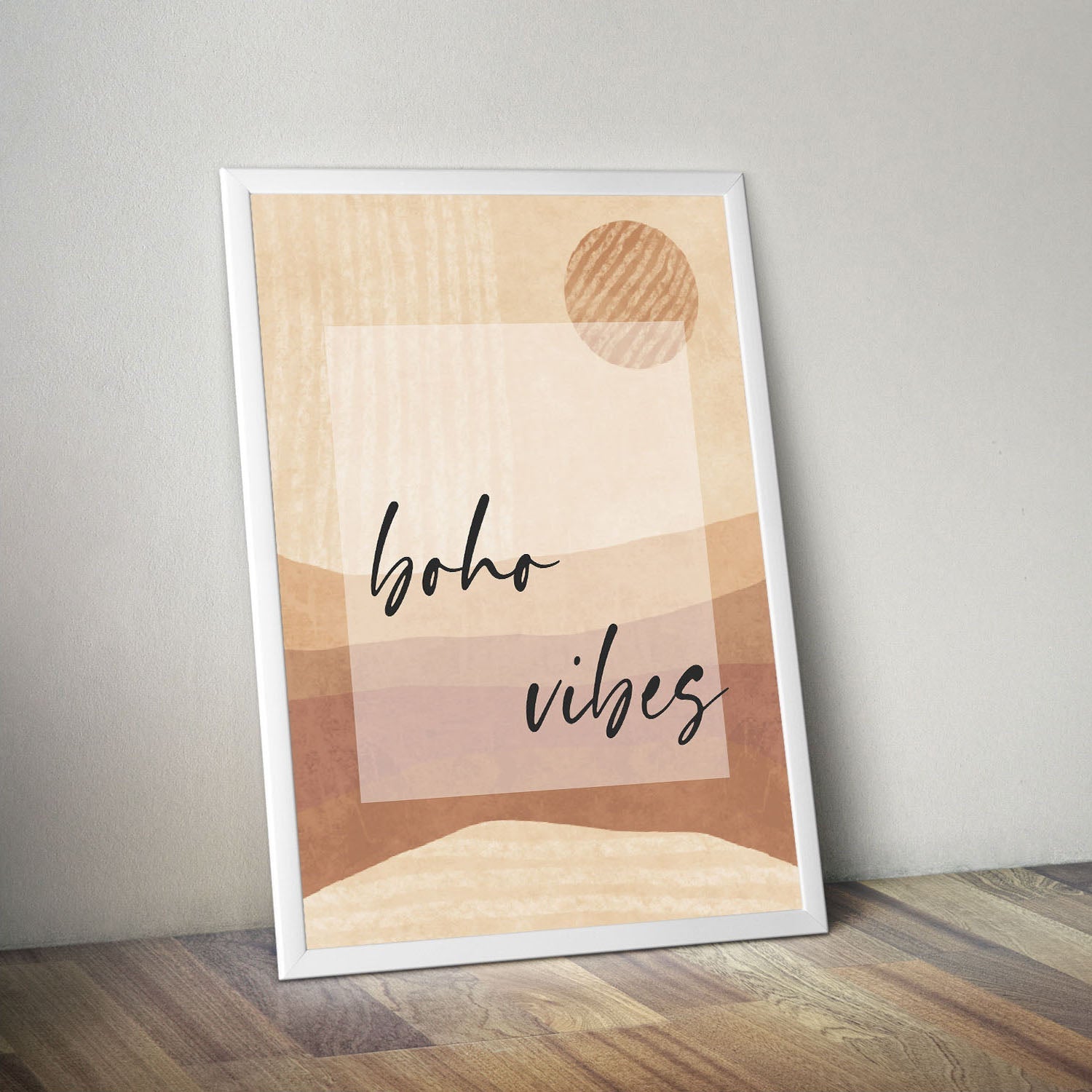 Wes Co Gallery Poster Boho Vibes Sunscape 11 x 17" Home Goods - Nordic Border or edge to edge Art Print