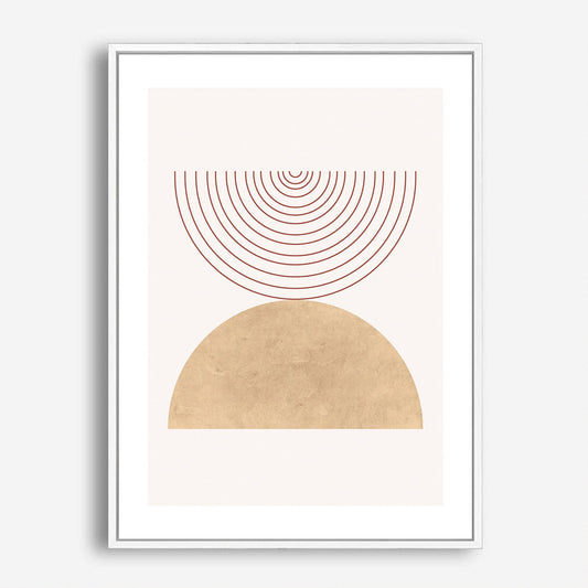 Wes Co Gallery Poster Geometric Sun and Earth Duo 5 x 7" Home Goods - Nordic Border or edge to edge Art Print