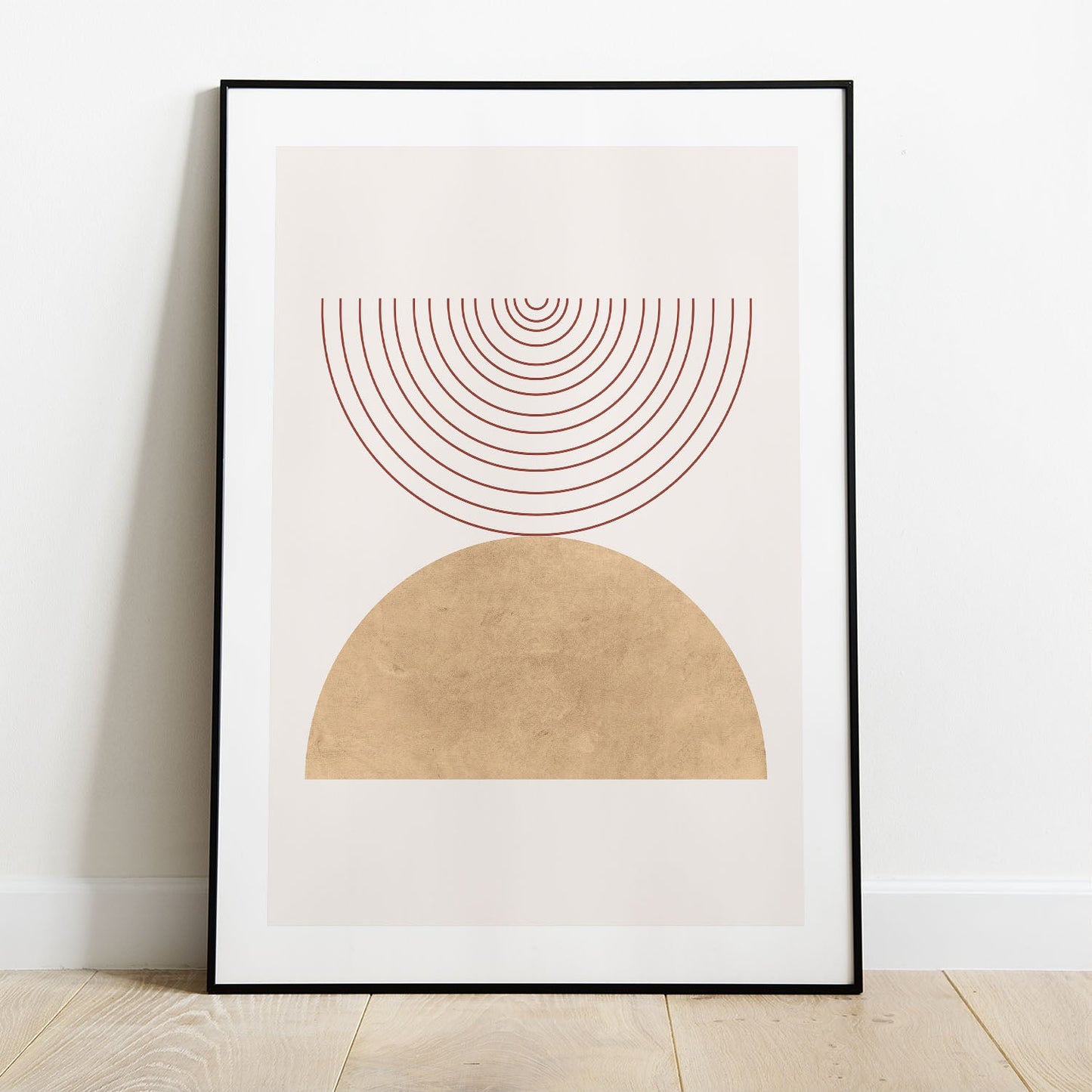 Wes Co Gallery Poster Geometric Sun and Earth Duo 5 x 7" Home Goods - Nordic Border or edge to edge Art Print