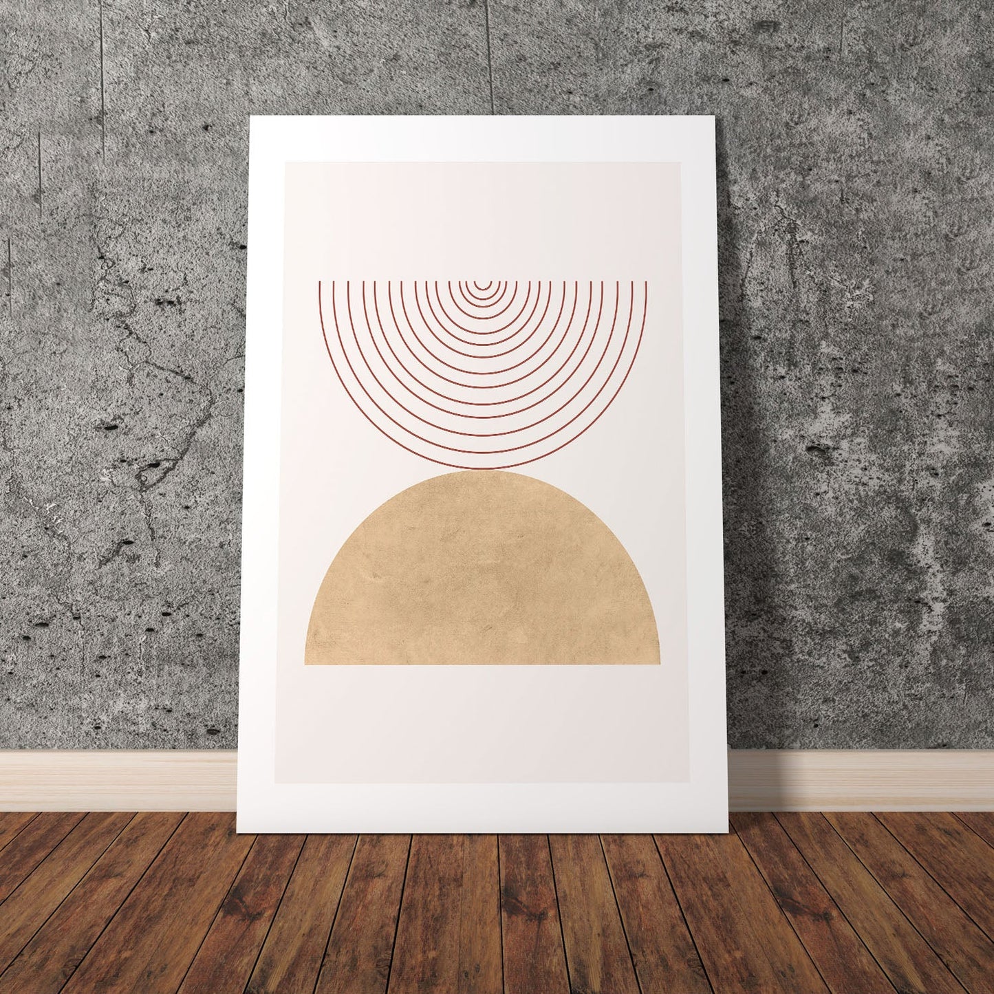 Wes Co Gallery Poster Geometric Sun and Earth Duo 8 x 10" Home Goods - Nordic Border or edge to edge Art Print