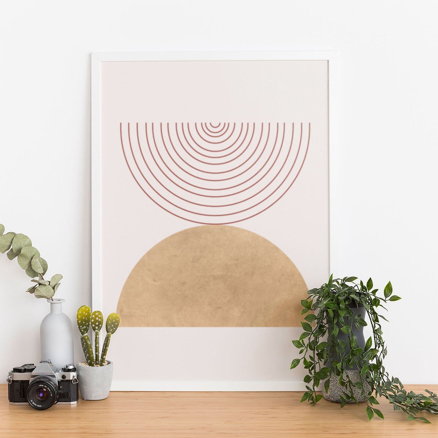 Wes Co Gallery Poster Geometric Sun and Earth Duo 11 x 17" Home Goods - Nordic Border or edge to edge Art Print