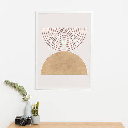 Wes Co Gallery Poster Geometric Sun and Earth Duo 11 x 17" Home Goods - Nordic Border or edge to edge Art Print