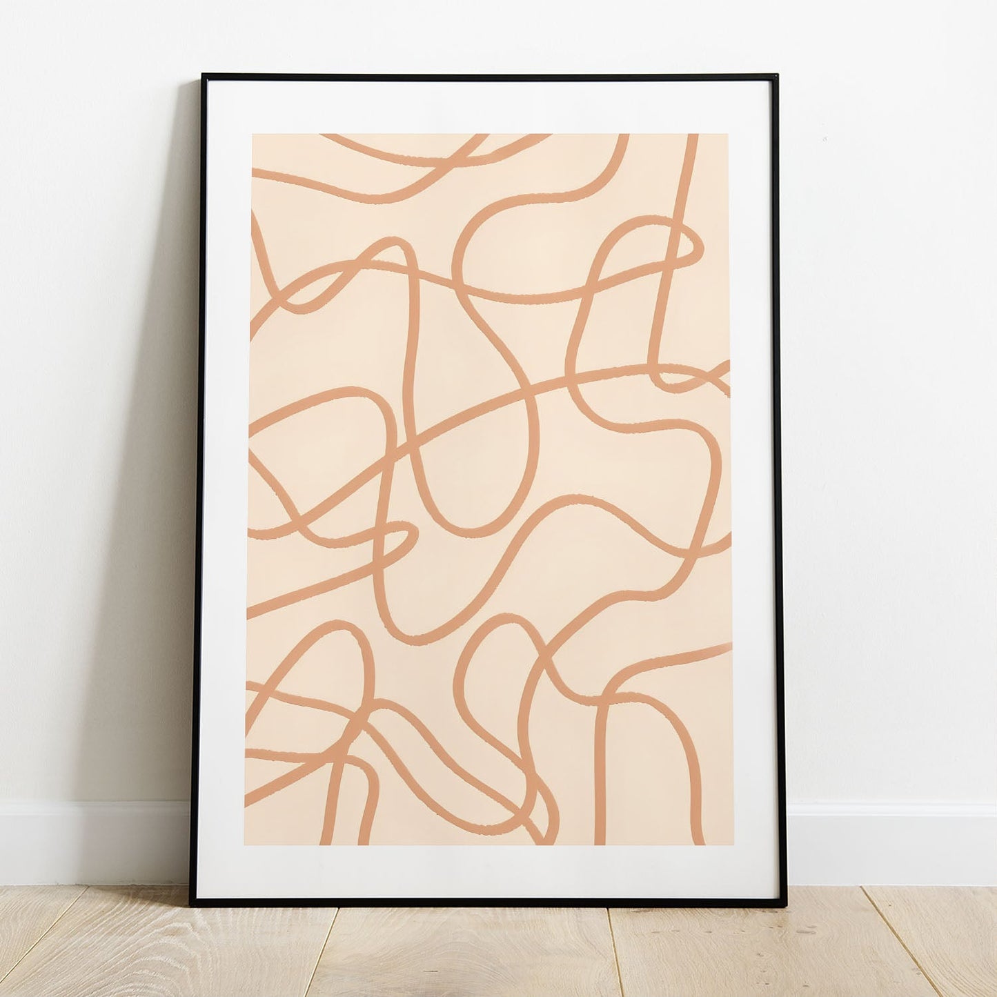 Wes Co Gallery Poster Fluid Organic Lines Modern 5 x 7" Home Goods - Nordic Border or edge to edge Art Print