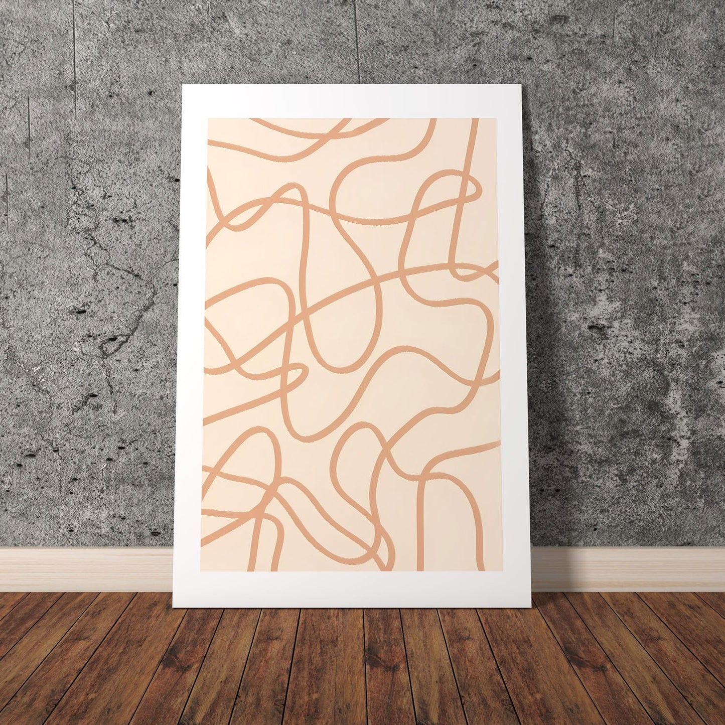 Wes Co Gallery Poster Fluid Organic Lines Modern 8 x 10" Home Goods - Nordic Border or edge to edge Art Print