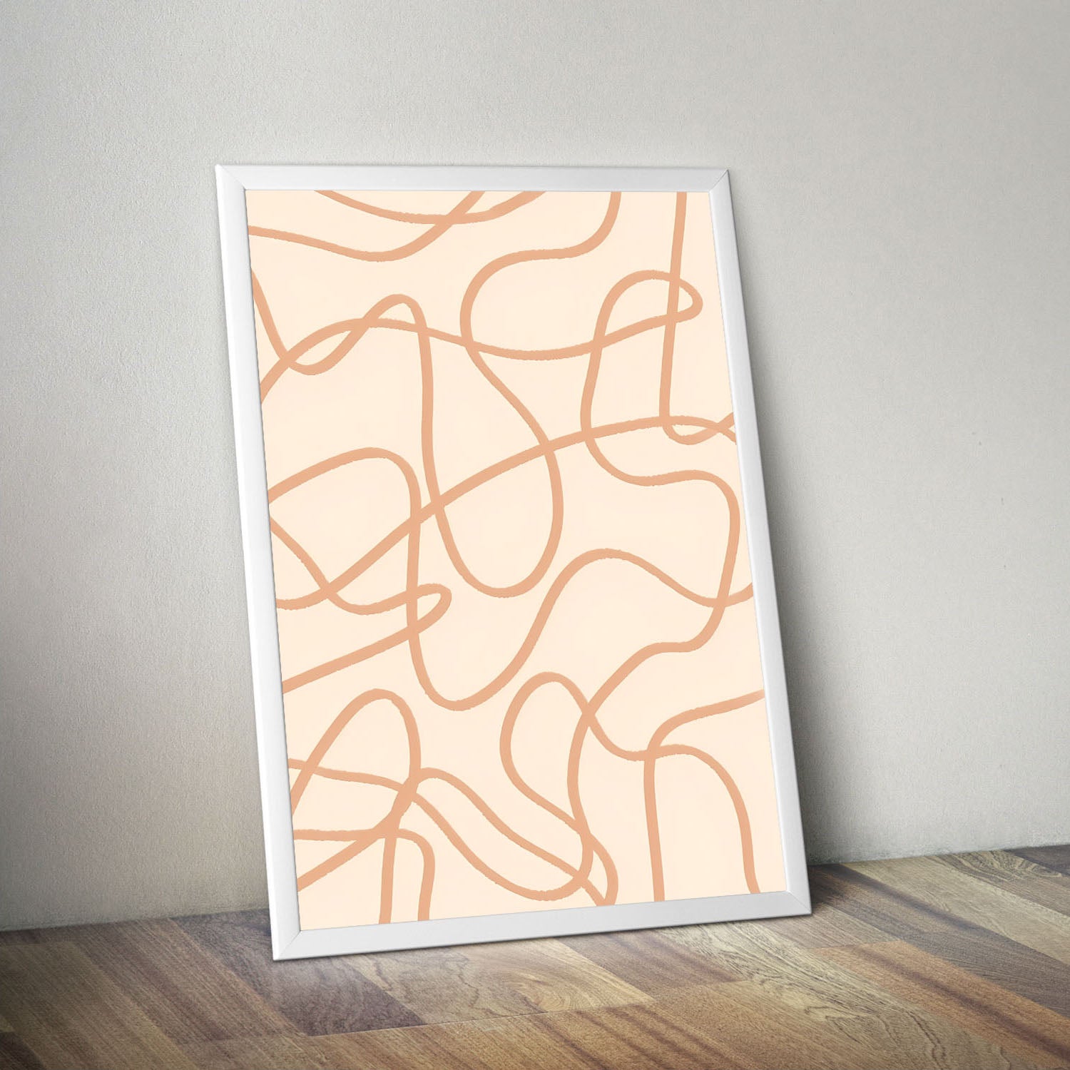 Wes Co Gallery Poster Fluid Organic Lines Modern 11 x 17" Home Goods - Nordic Border or edge to edge Art Print