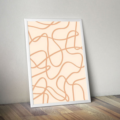 Wes Co Gallery Poster Fluid Organic Lines Modern 11 x 17" Home Goods - Nordic Border or edge to edge Art Print