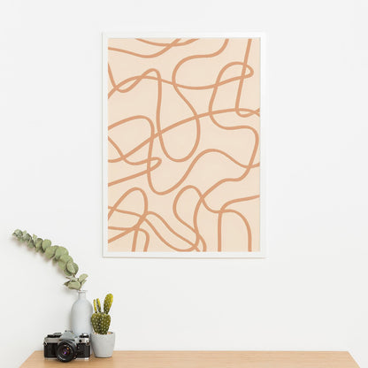 Wes Co Gallery Poster Fluid Organic Lines Modern 11 x 17" Home Goods - Nordic Border or edge to edge Art Print