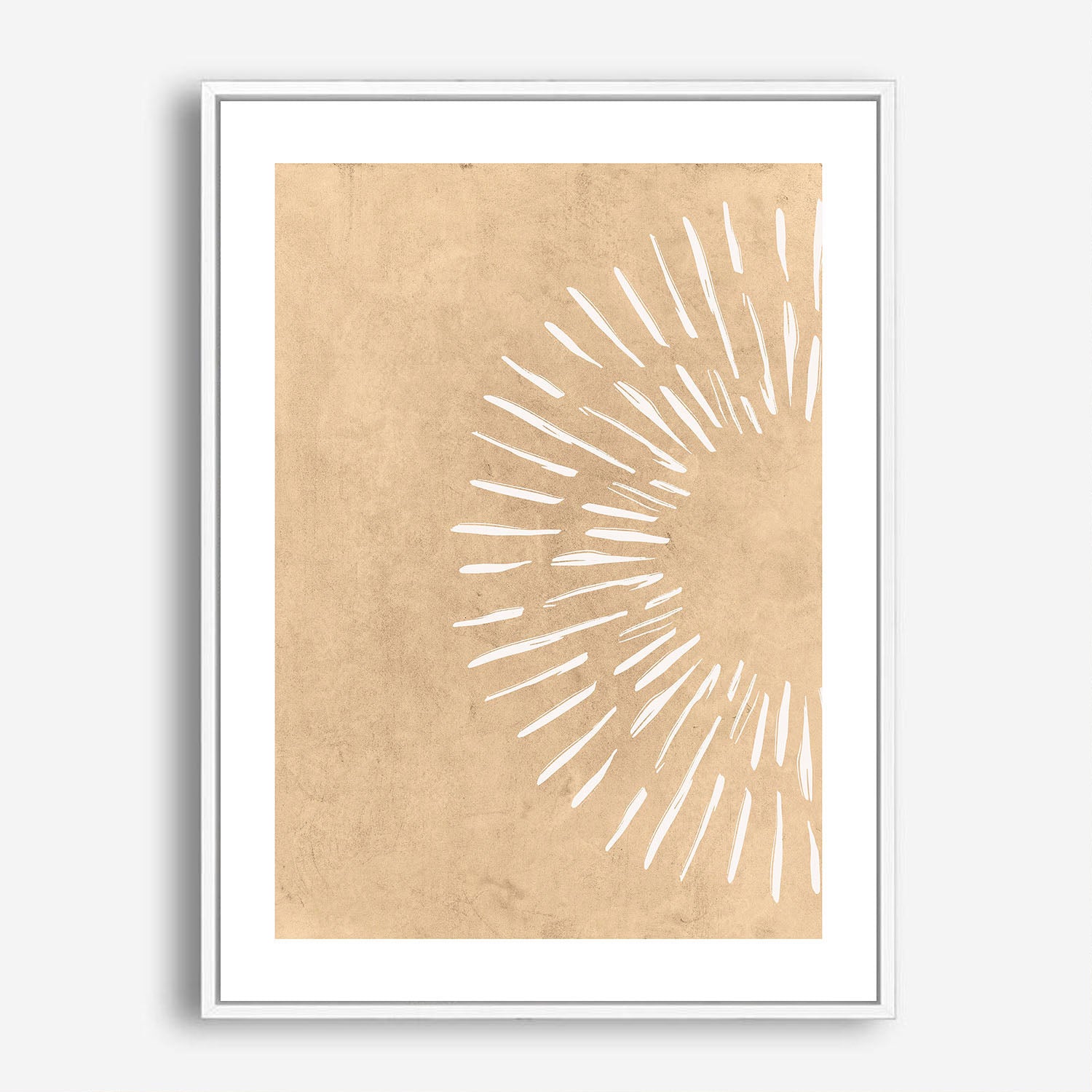 Wes Co Gallery Poster Golden Sun Rays Modern Decor 5 x 7" Home Goods - Nordic Border or edge to edge Art Print