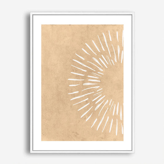 Wes Co Gallery Poster Golden Sun Rays Modern Decor 5 x 7" Home Goods - Nordic Border or edge to edge Art Print