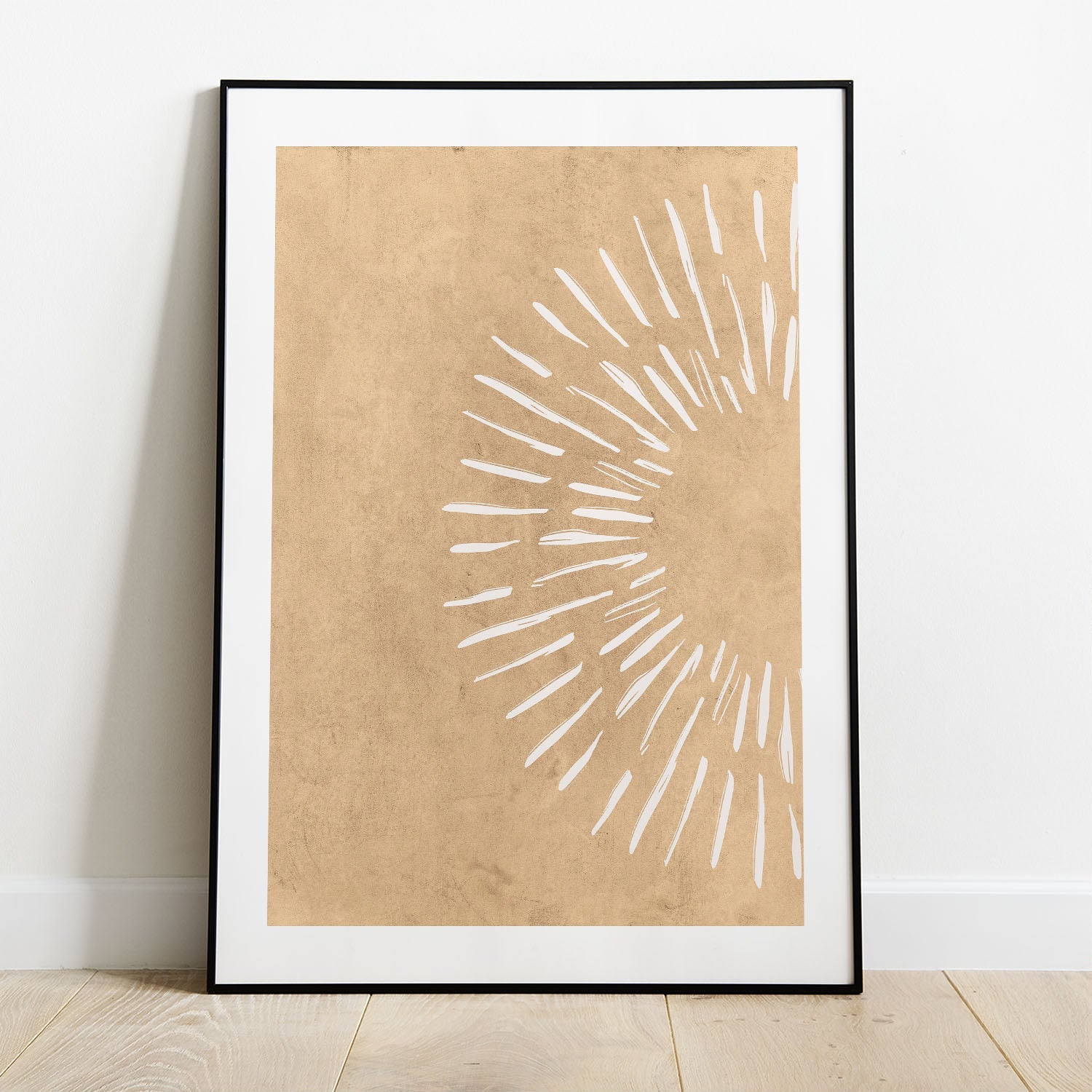 Wes Co Gallery Poster Golden Sun Rays Modern Decor 5 x 7" Home Goods - Nordic Border or edge to edge Art Print