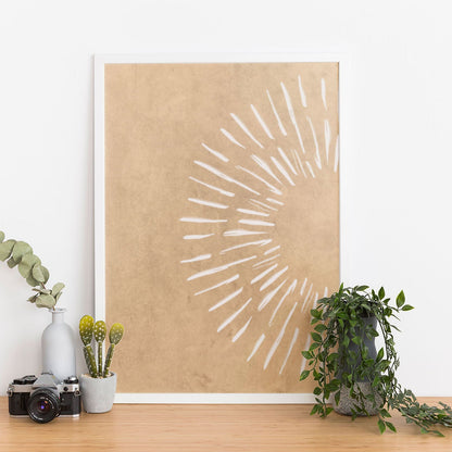 Wes Co Gallery Poster Golden Sun Rays Modern Decor 11 x 17" Home Goods - Nordic Border or edge to edge Art Print