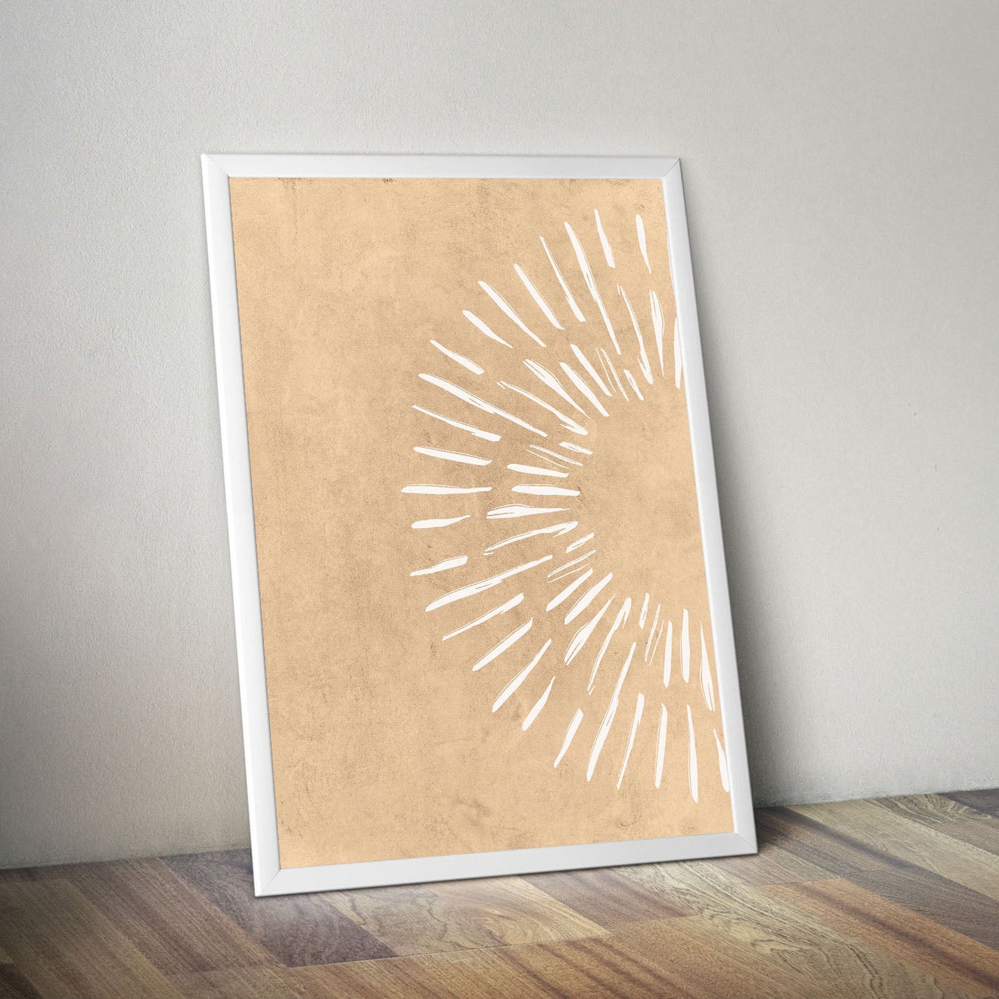 Wes Co Gallery Poster Golden Sun Rays Modern Decor 11 x 17" Home Goods - Nordic Border or edge to edge Art Print