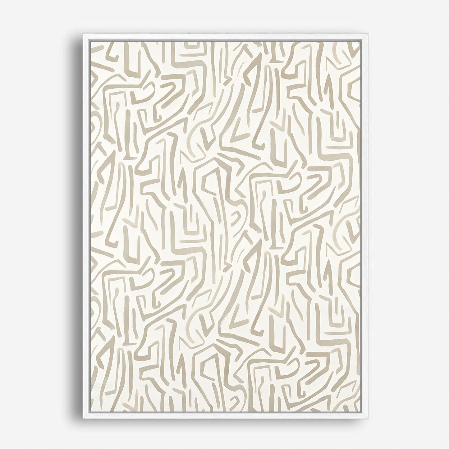 Wes Co Gallery Poster Tribal Maze Geometric Pattern 8 x 10" Home Goods - Nordic Border or edge to edge Art Print